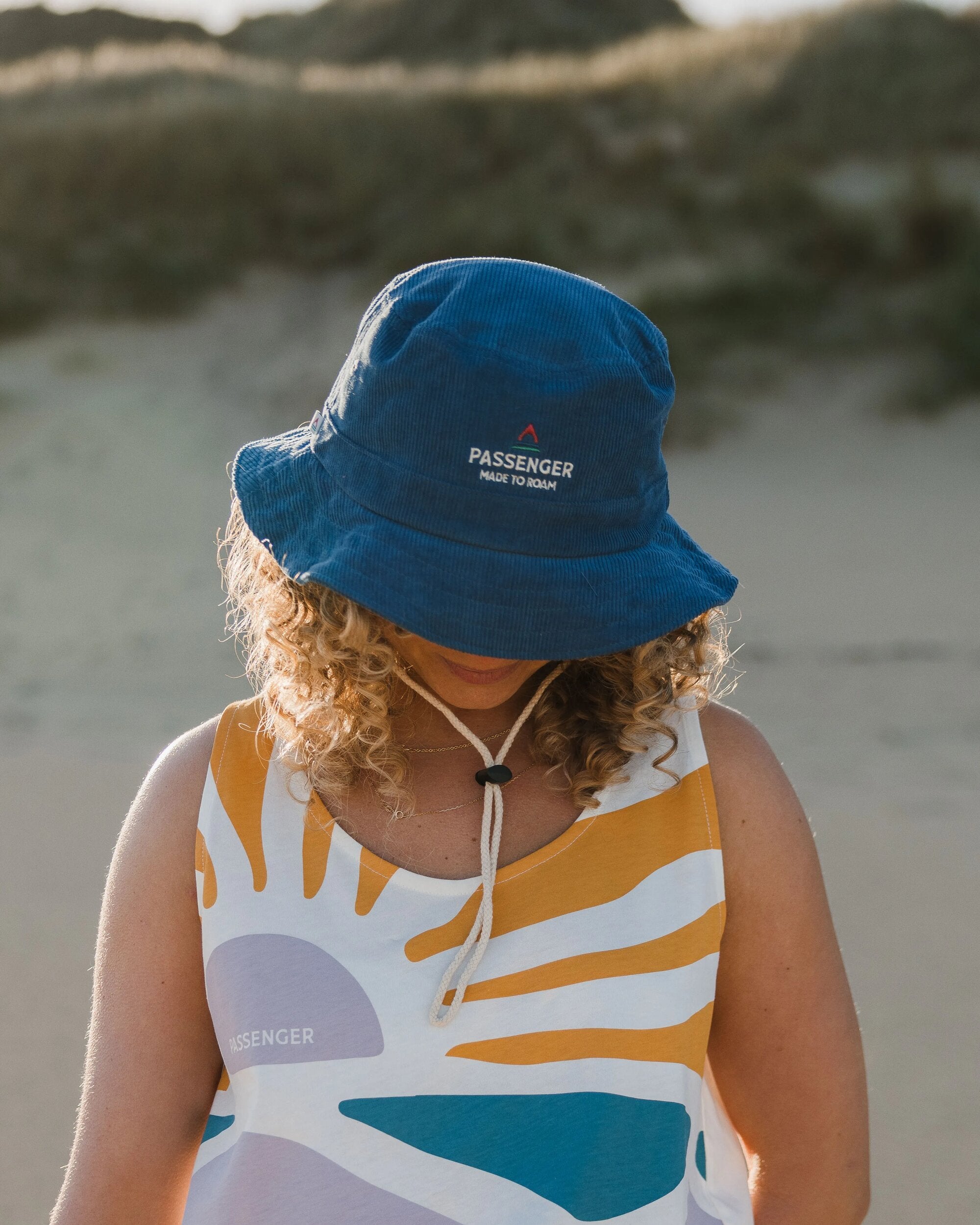 Forest Recycled Cord Bucket Hat - Ash Blue - Lifestyle - Female