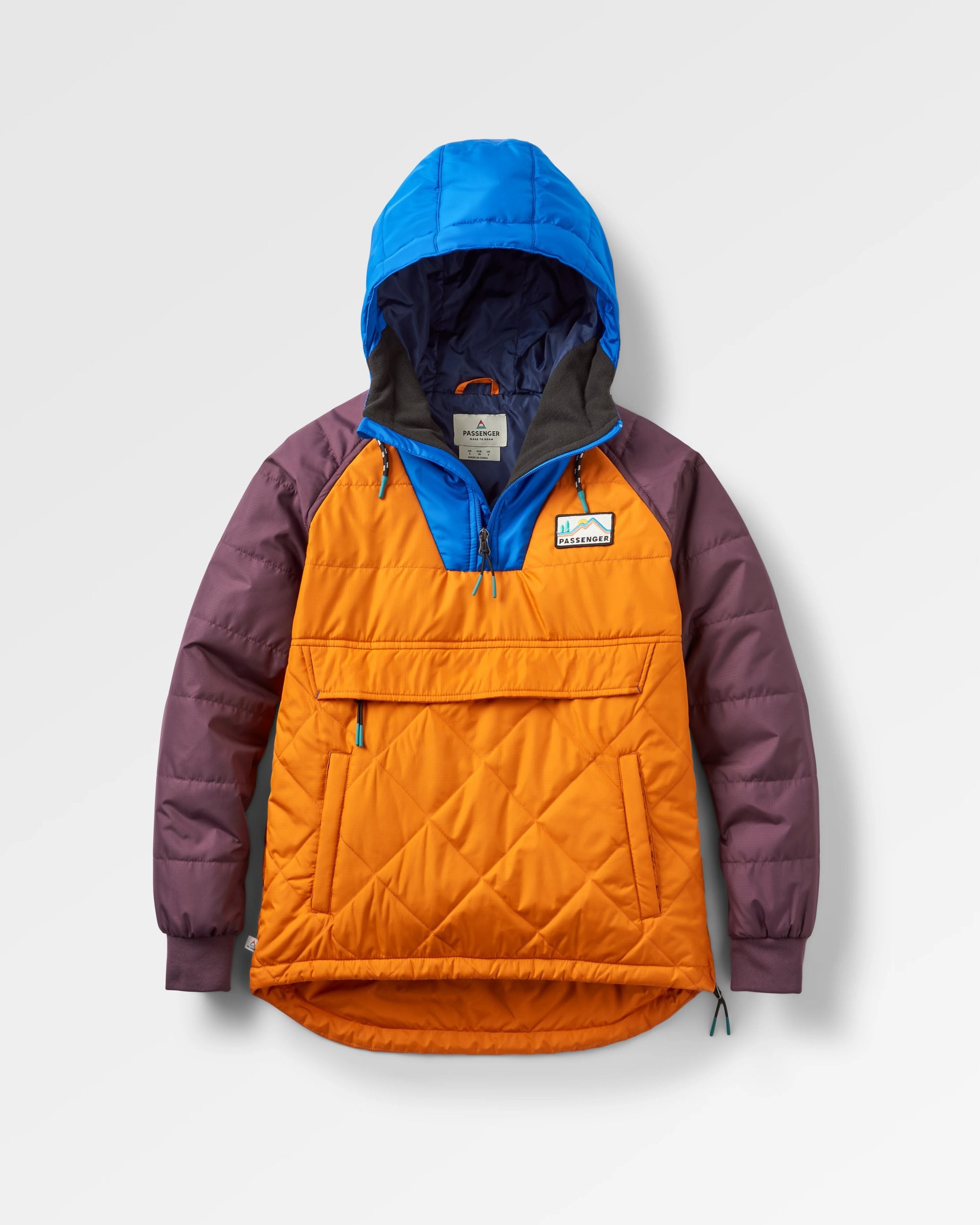 Ocean Recycled Insulated Anorak - Sunrise Orange - Flatlay
