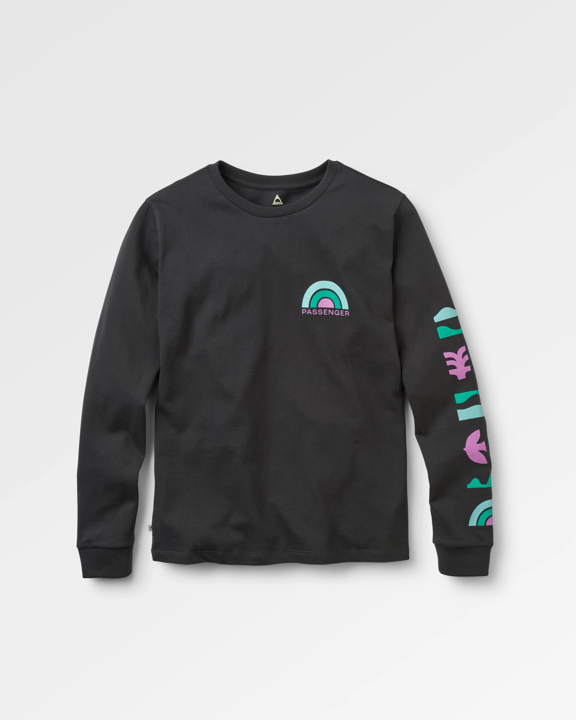 Papercut Recycled Cotton LS T-Shirt - Black - Flatlay