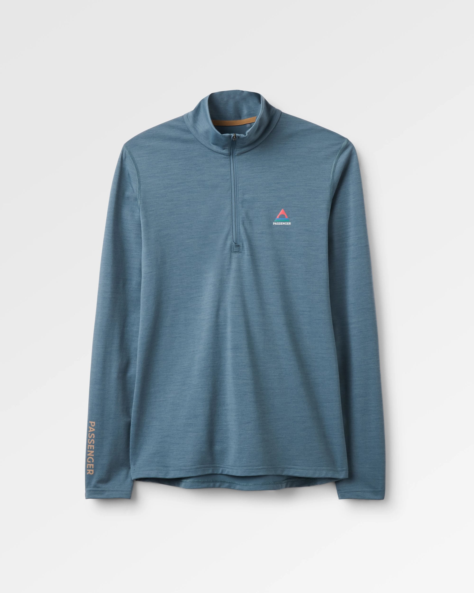 Snowscape Women's Merino Base Layer Top - Storm Grey - Flatlay