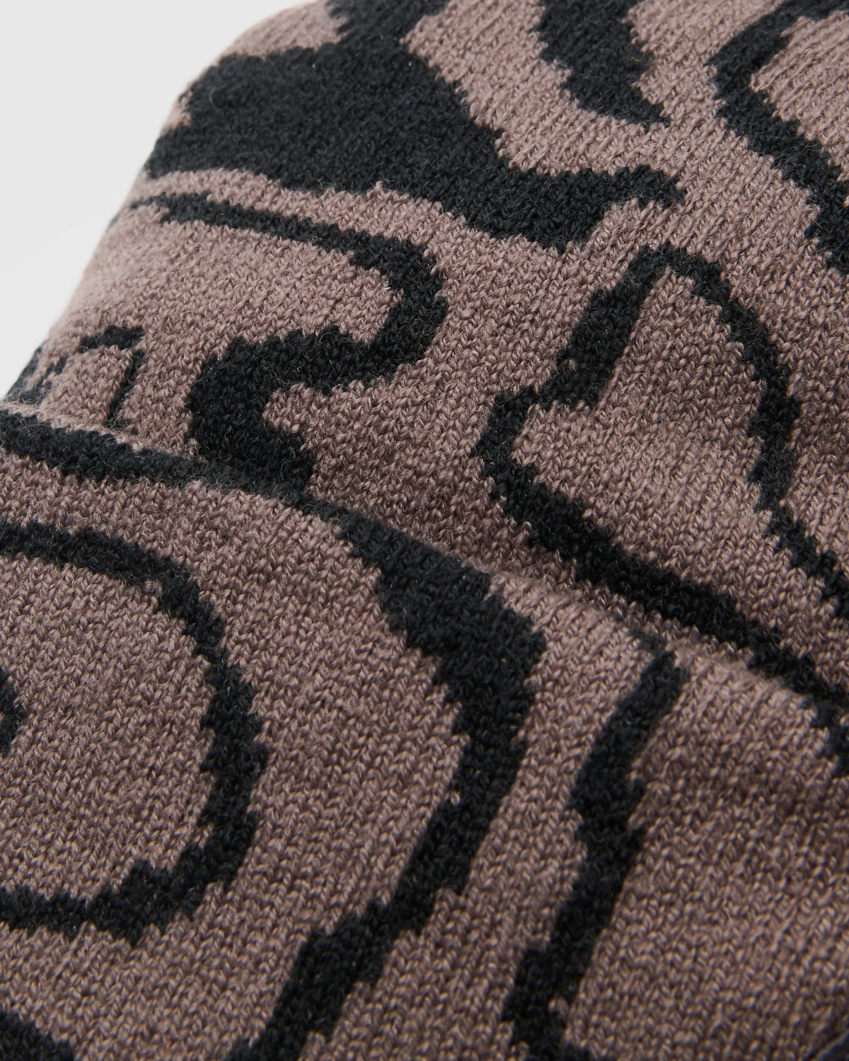 Amber Knit Beanie - Strata Swirl Black - Flatlay