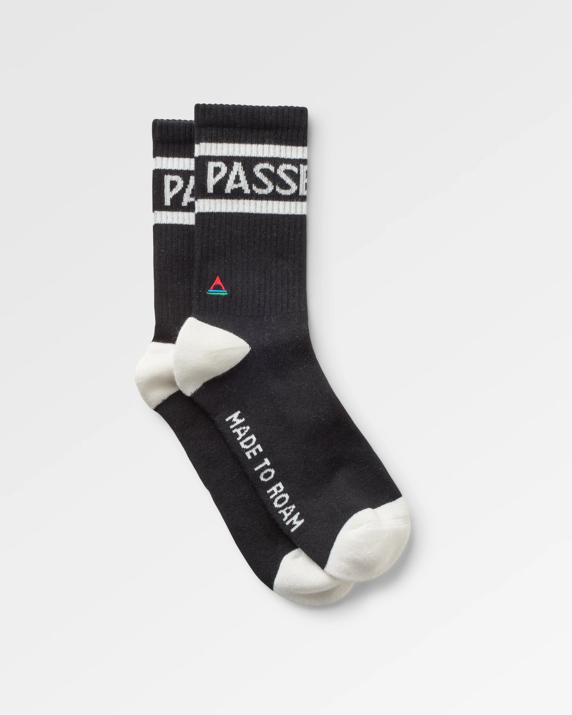 Classic Passenger Crew Socks - Black - Flatlay