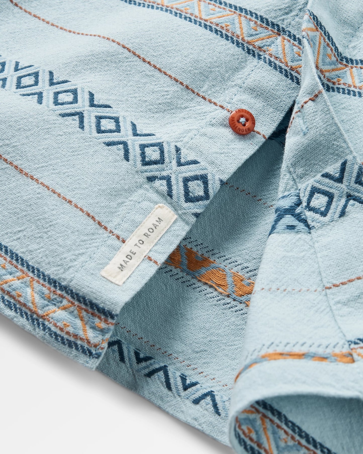 Voyage Jacquard Shirt - Ice Blue Jacquard - Flatlay