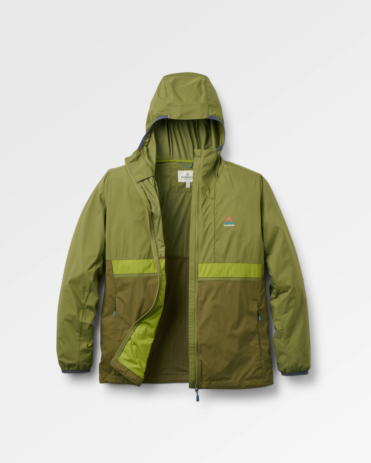 Viento Windshell Jacket - Dark Olive/Clover - Flatlay