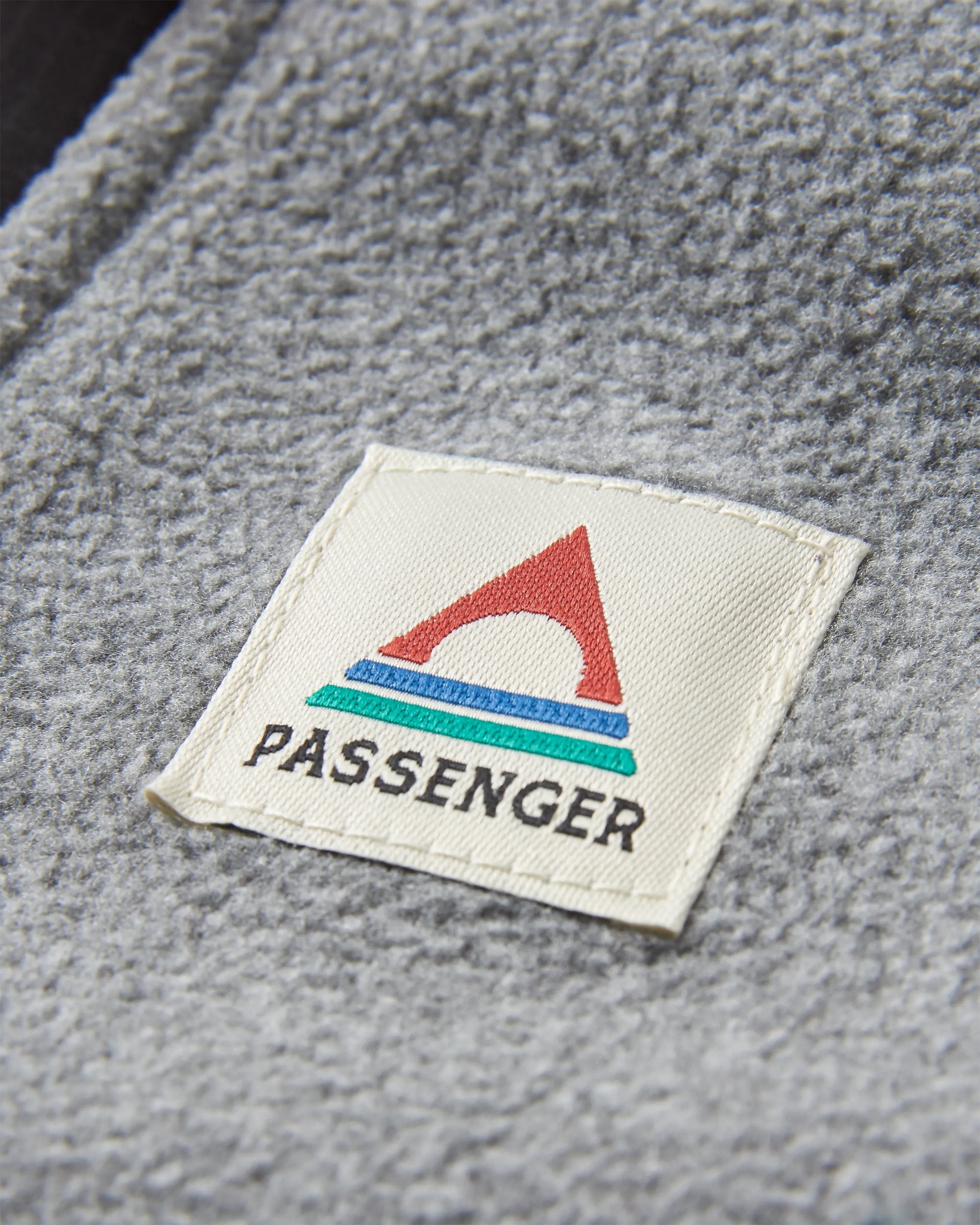 Woodland Hoodless Recycled Polar Fleece - Grey Marl/Khaki - Flatlay