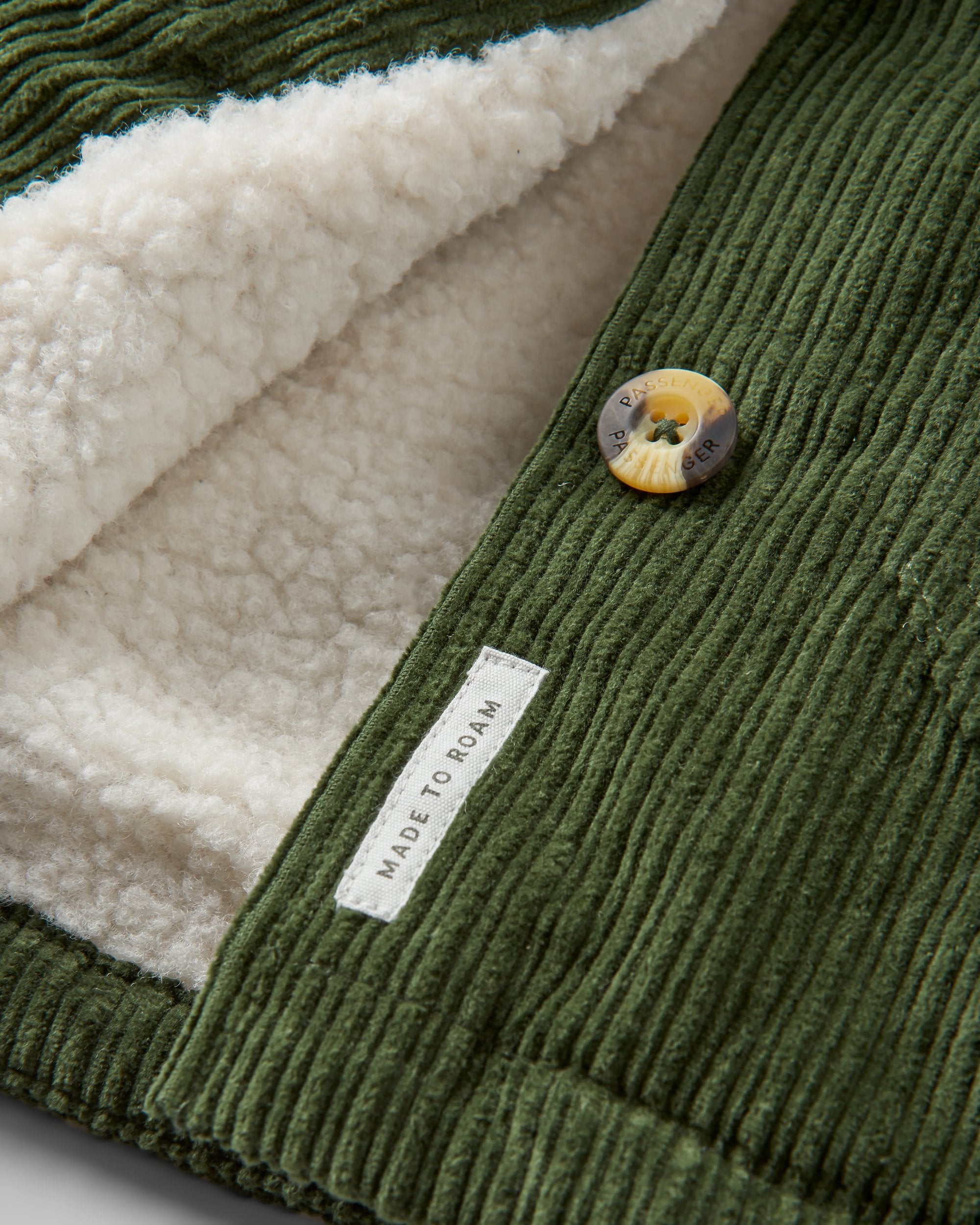 Flint Corduroy Overshirt - Fir Tree - Flatlay