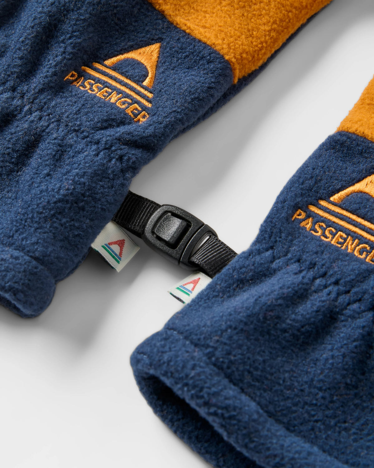 Daytrip Polar Fleece Gloves - Rich Navy/ Retro Orange - Flatlay