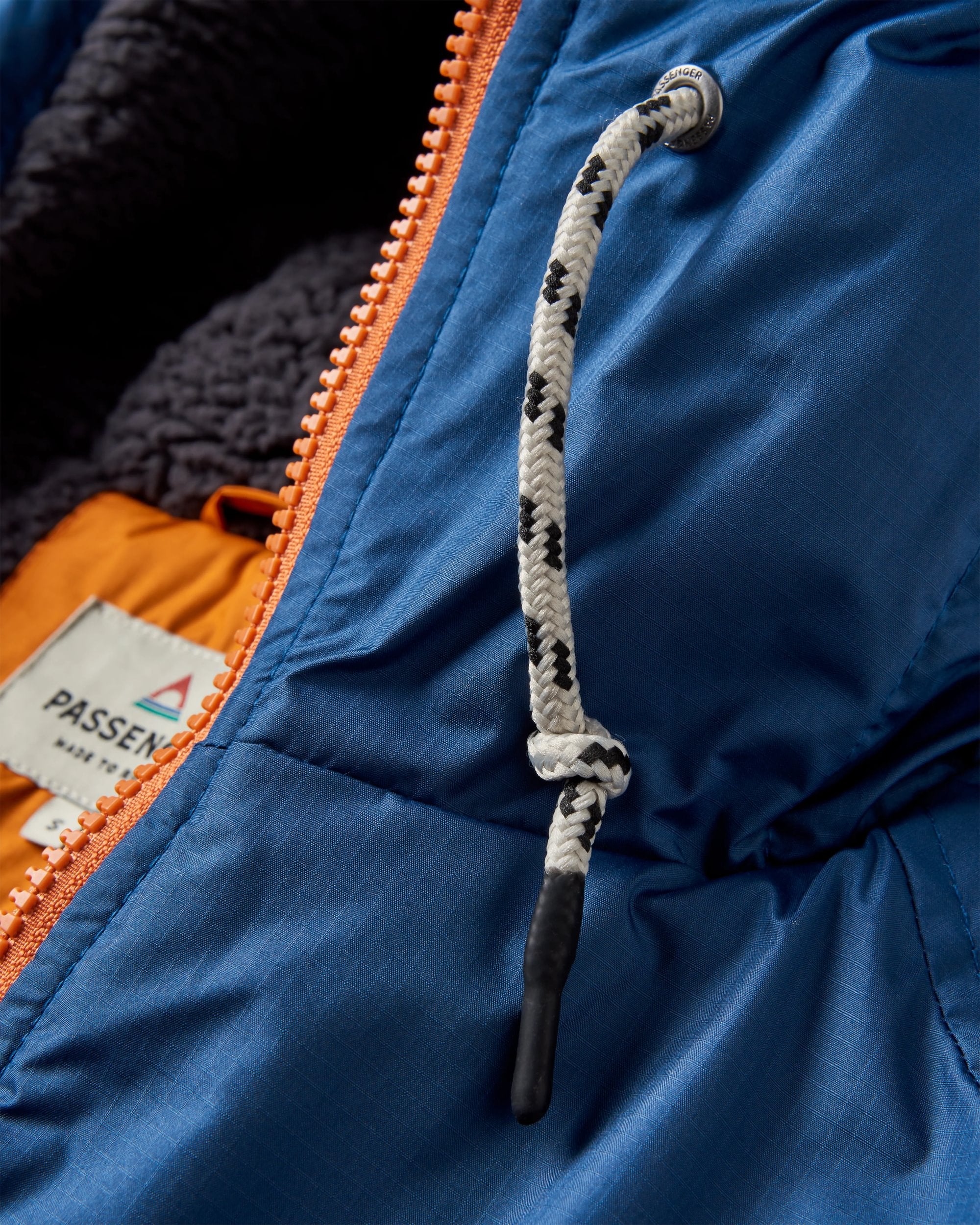 Waves Recycled Sherpa Lined Changing Robe - Dark Denim/ Deep Navy - Flatlay