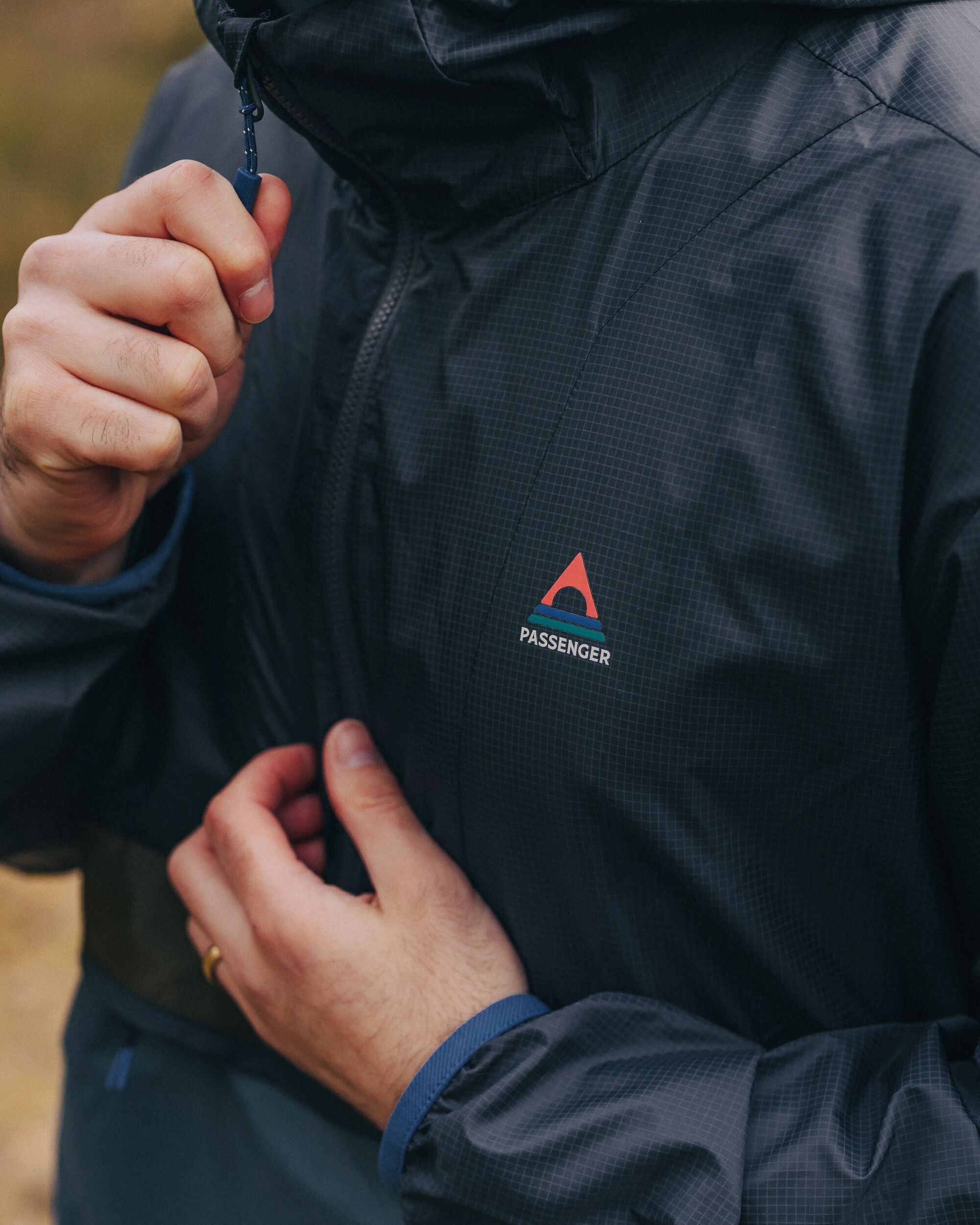 Gusto Recycled Windshell Anorak - Charcoal/Storm Grey - Lifestyle