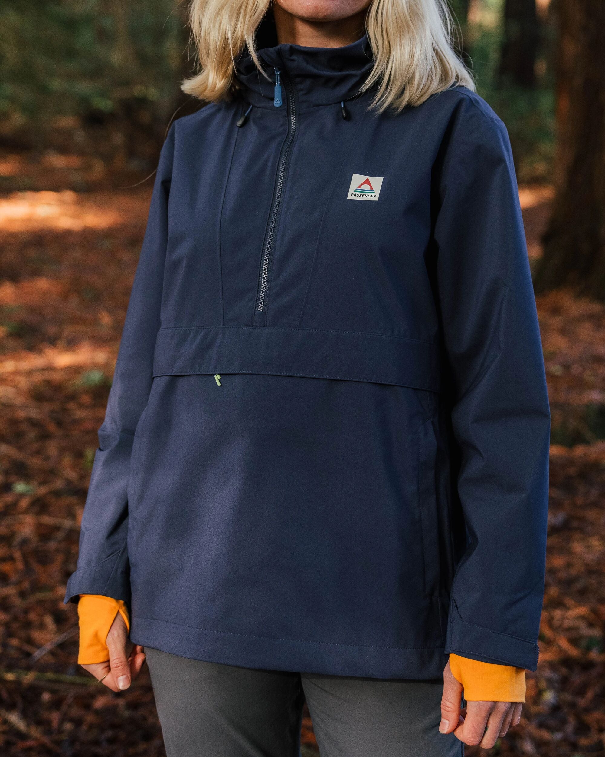 Skyline Recycled Waterproof Anorak - Rich Navy - Lifestyle