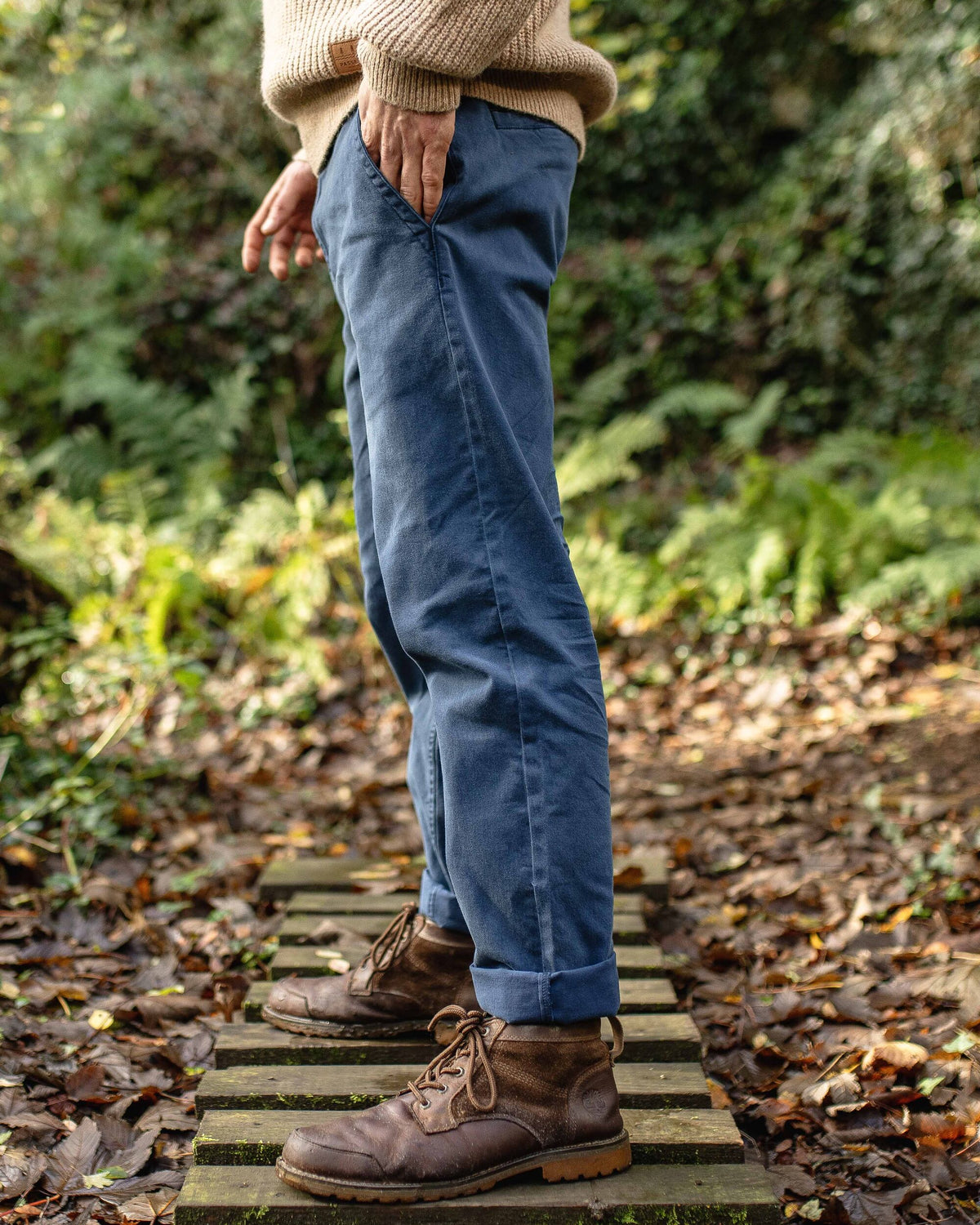 365 Cotton Trouser - Dark Denim - Lifestyle