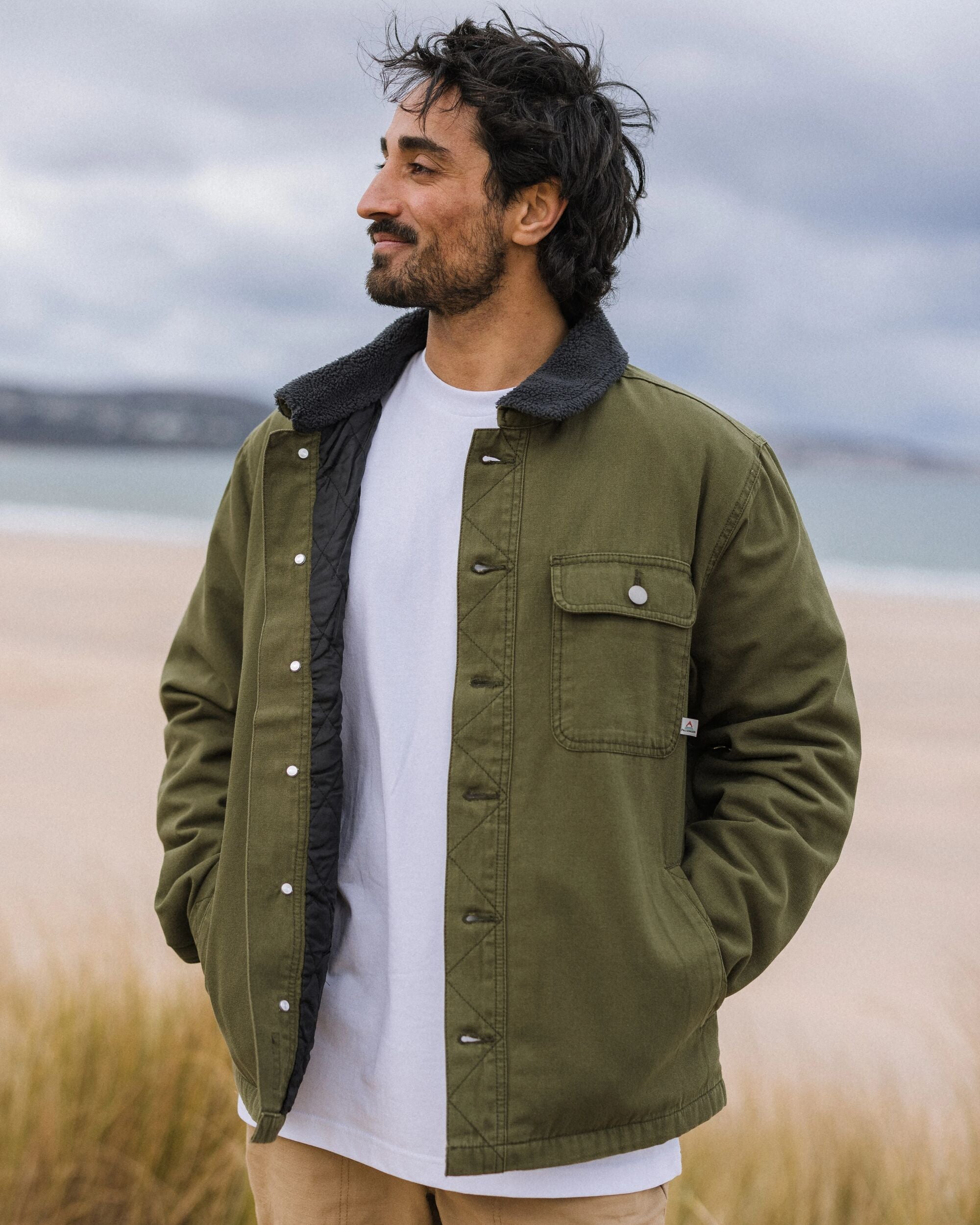 Falcon Organic Cotton Jacket - Khaki - Lifestyle