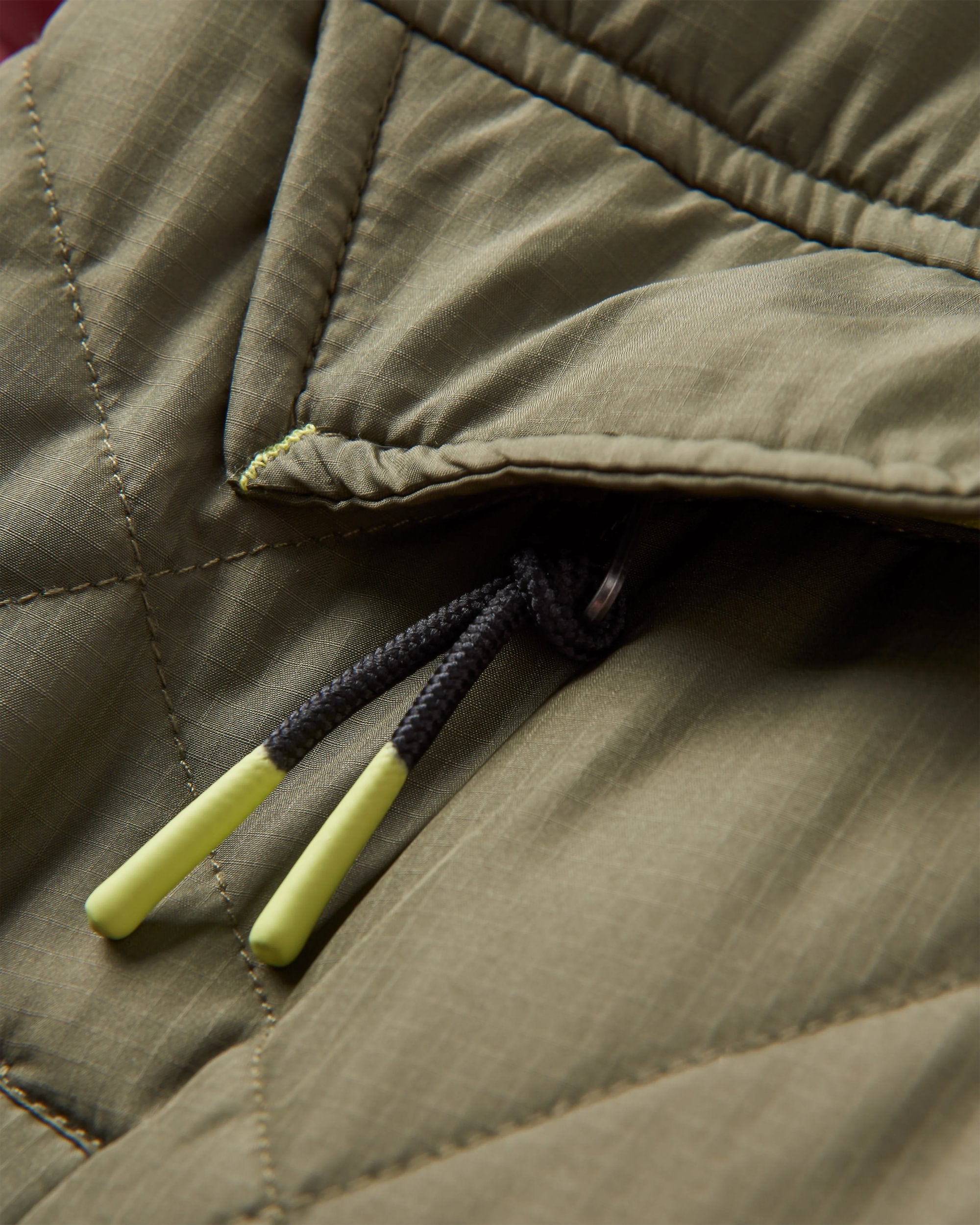 Ocean Recycled Insulated Anorak - Dusty Olive - Flatlay
