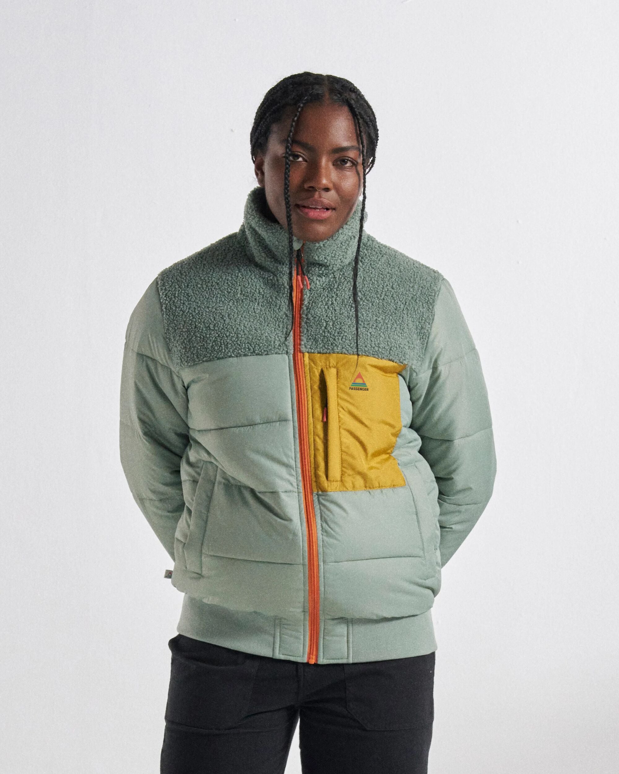 Inspire Recycled Insulated Jacket - Pistachio - Studio Model