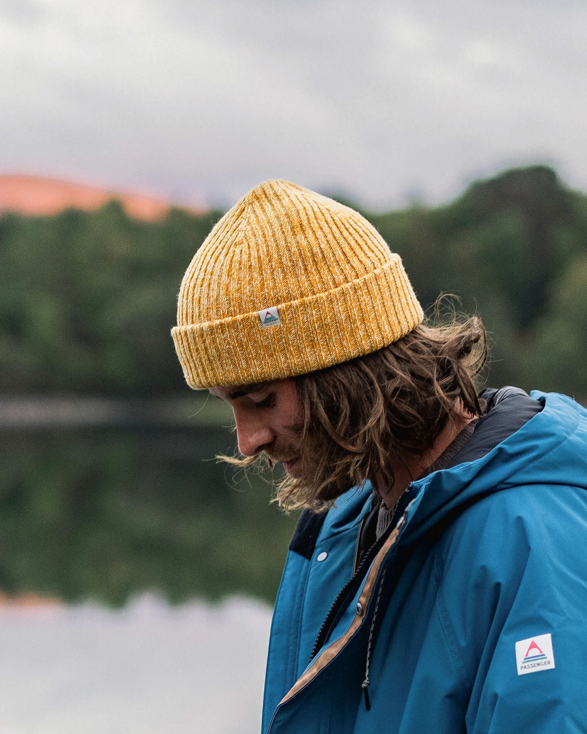 Fisherman Marl Beanie - Mustard Yellow - Lifestyle - Male