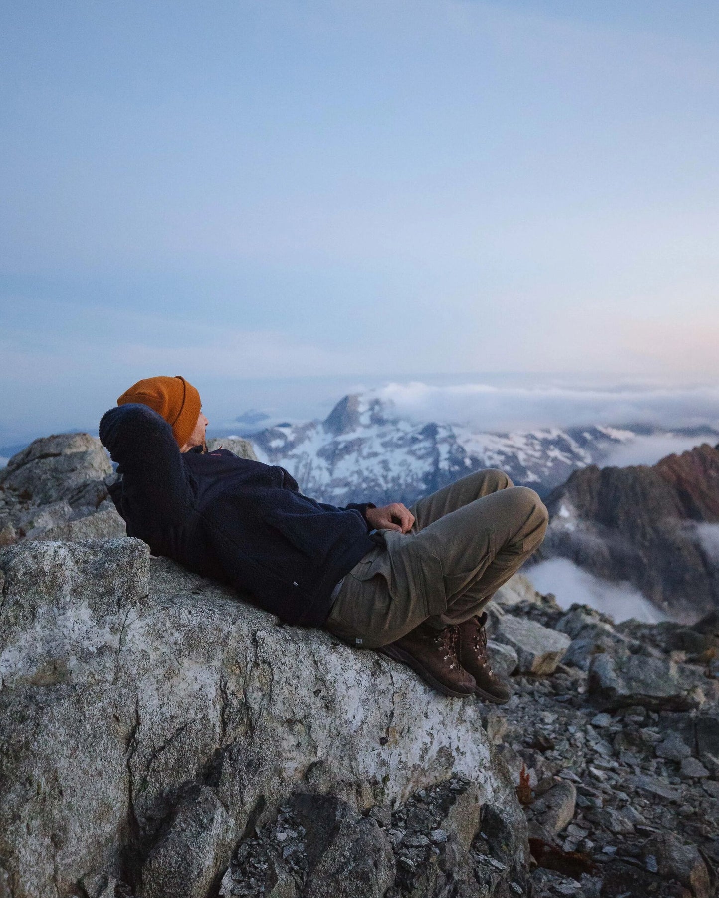 Adventure Recycled Deep-Pile Sherpa Fleece - Rich Navy - Lifestyle
