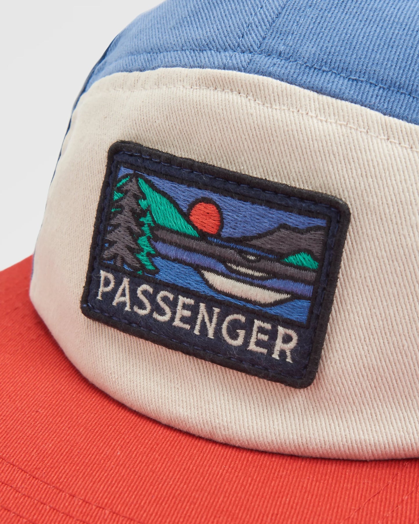Roamer Recycled 5 Panel Cap - Moonlight Blue Multi - Flatlay