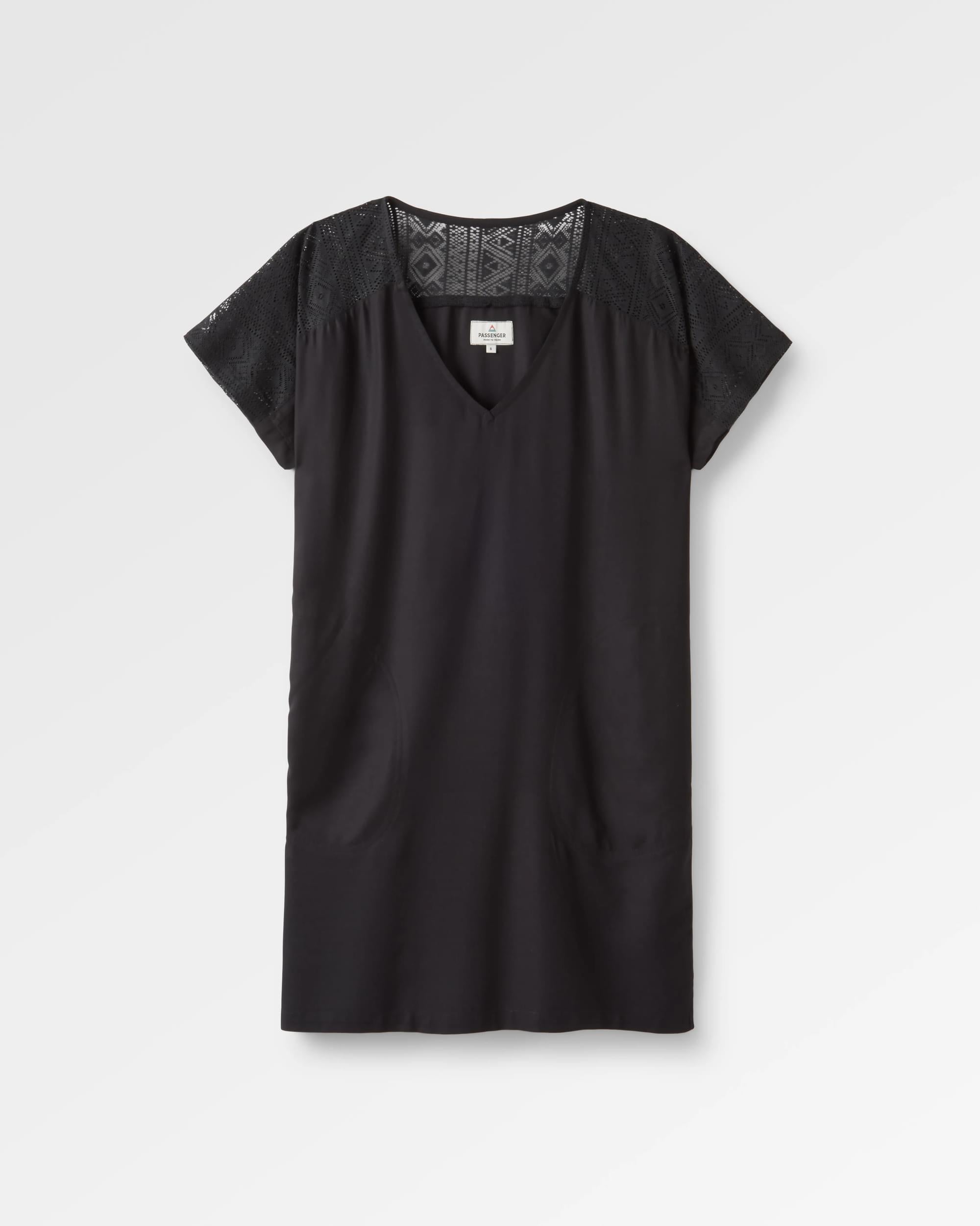 Ambrose Oversized Dress - Black - Flatlay