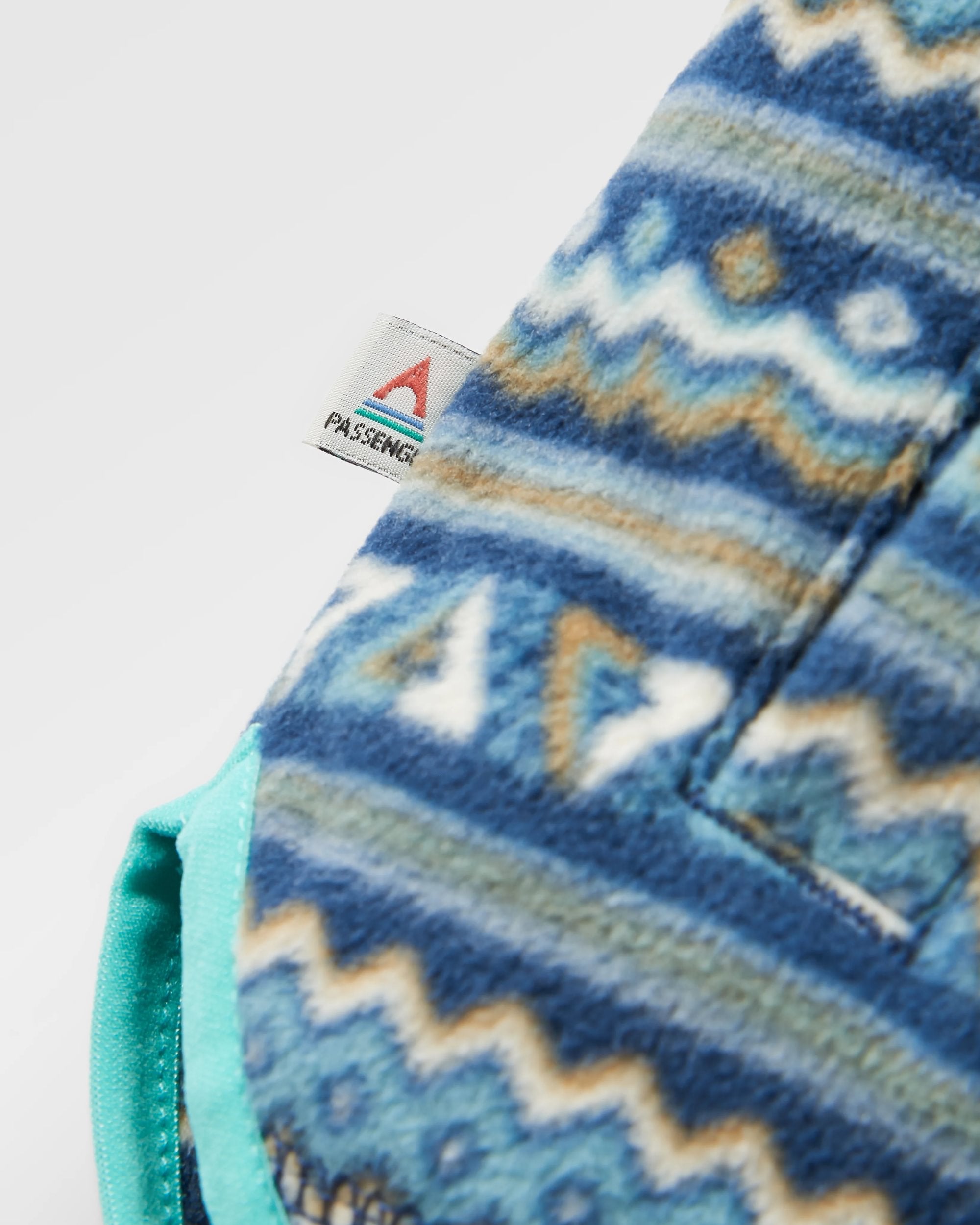 Sorrel Recycled Polar Fleece - Geo Stripe Dark Denim - Flatlay