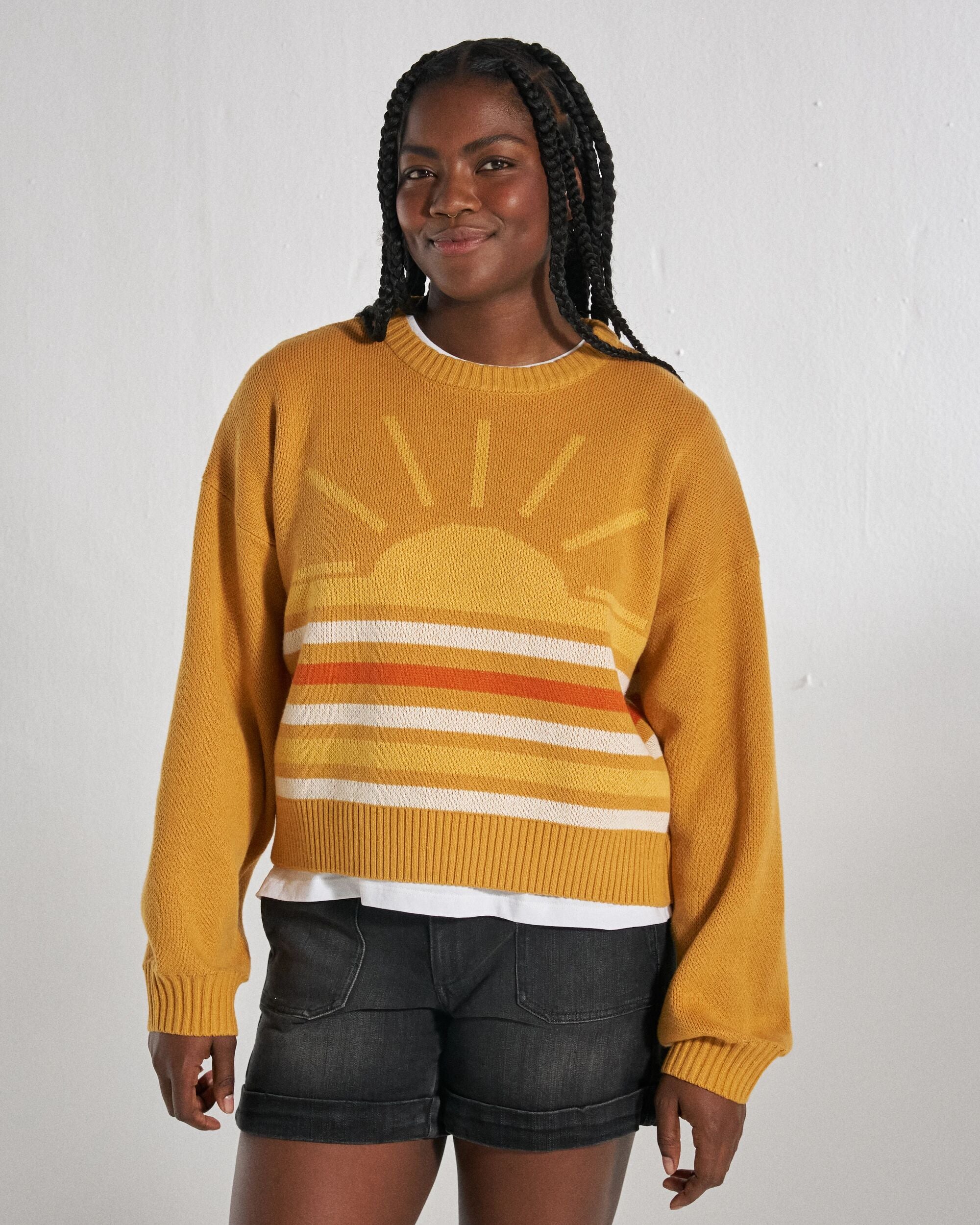 Dawner Knitted Jumper - Spruce Yellow - Studio Model