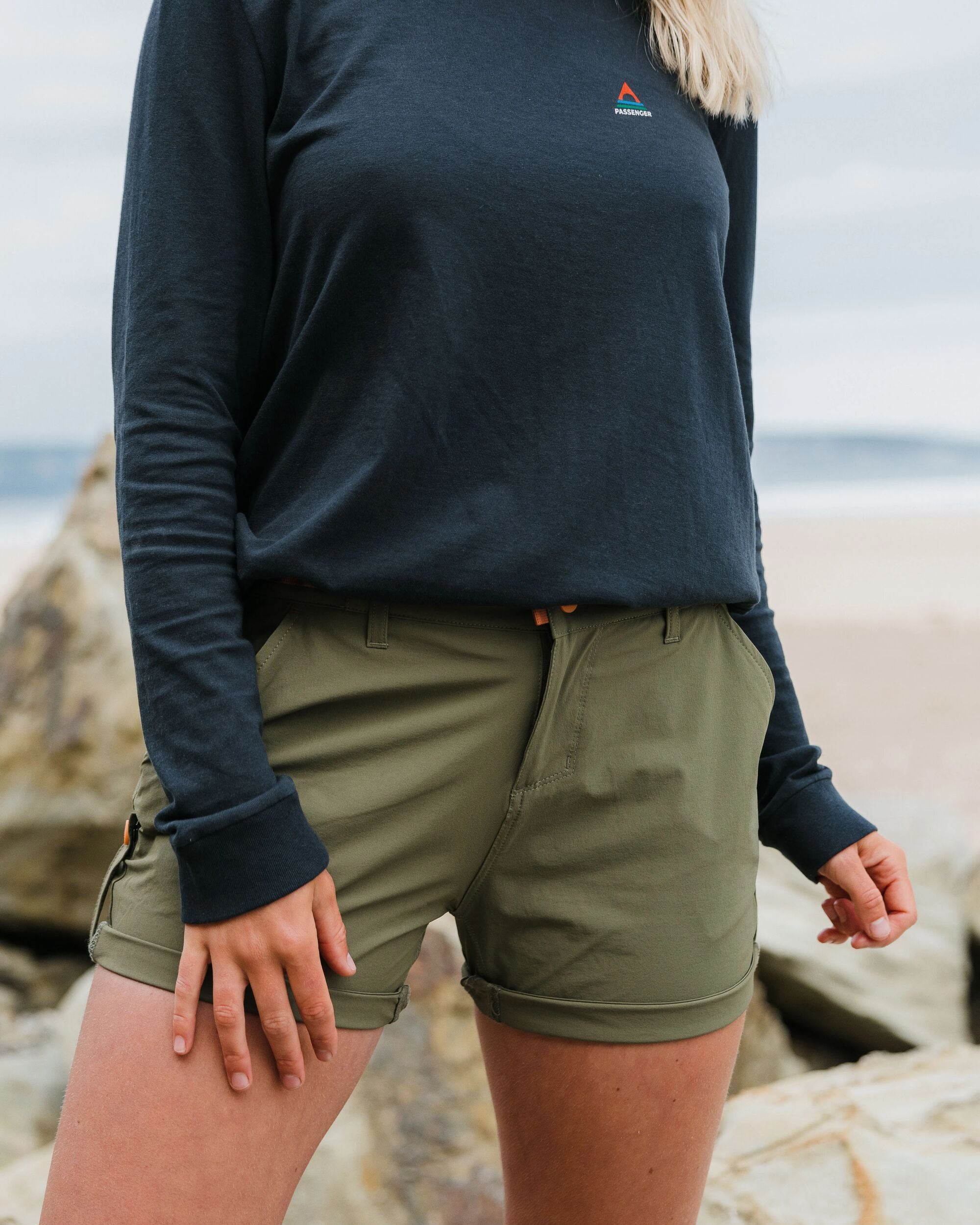 365 Trail Roll-Up Short - Khaki - Lifestyle