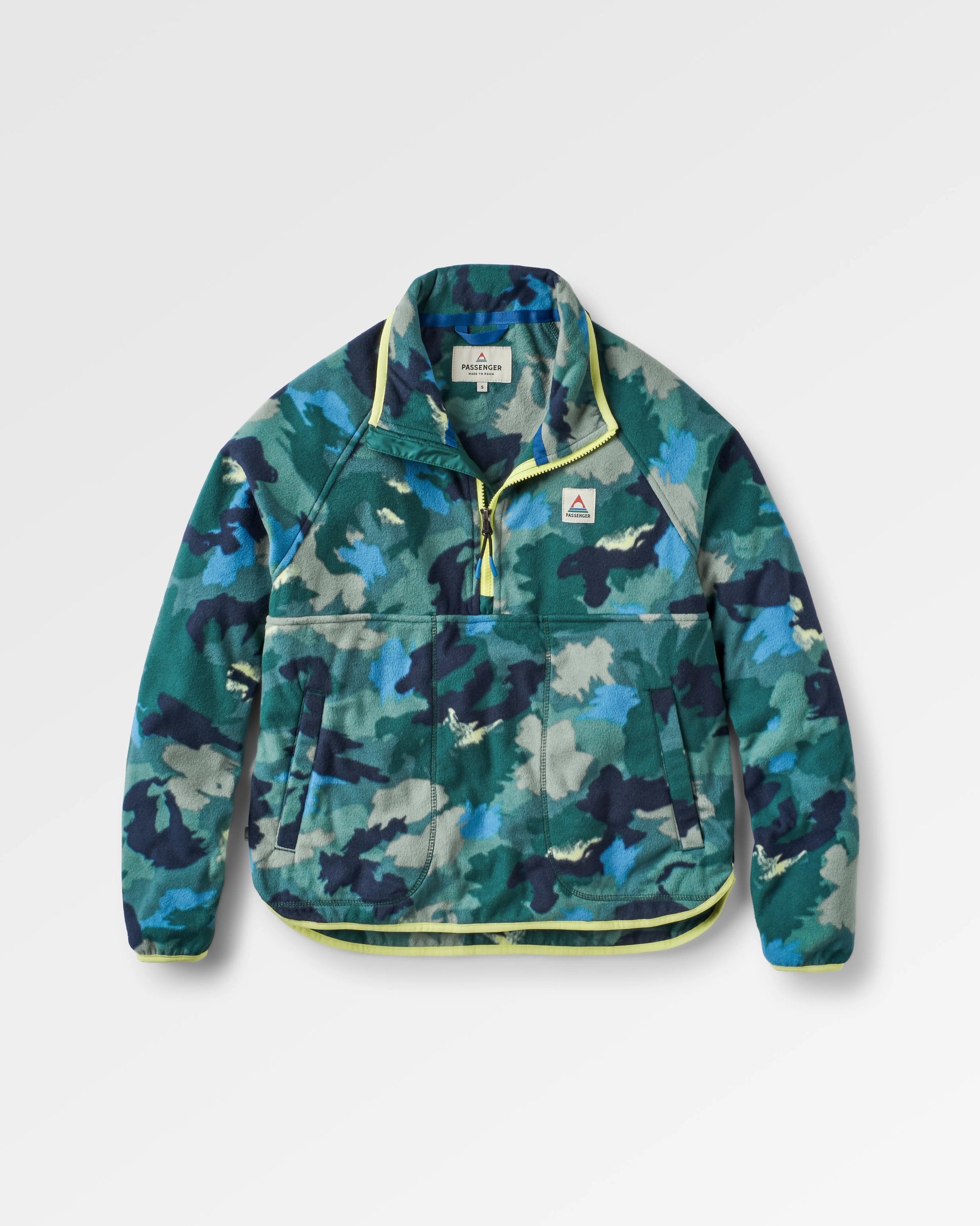 Sorrel Recycled Polar Fleece - Alpine Camo Rain Forest - Flatlay