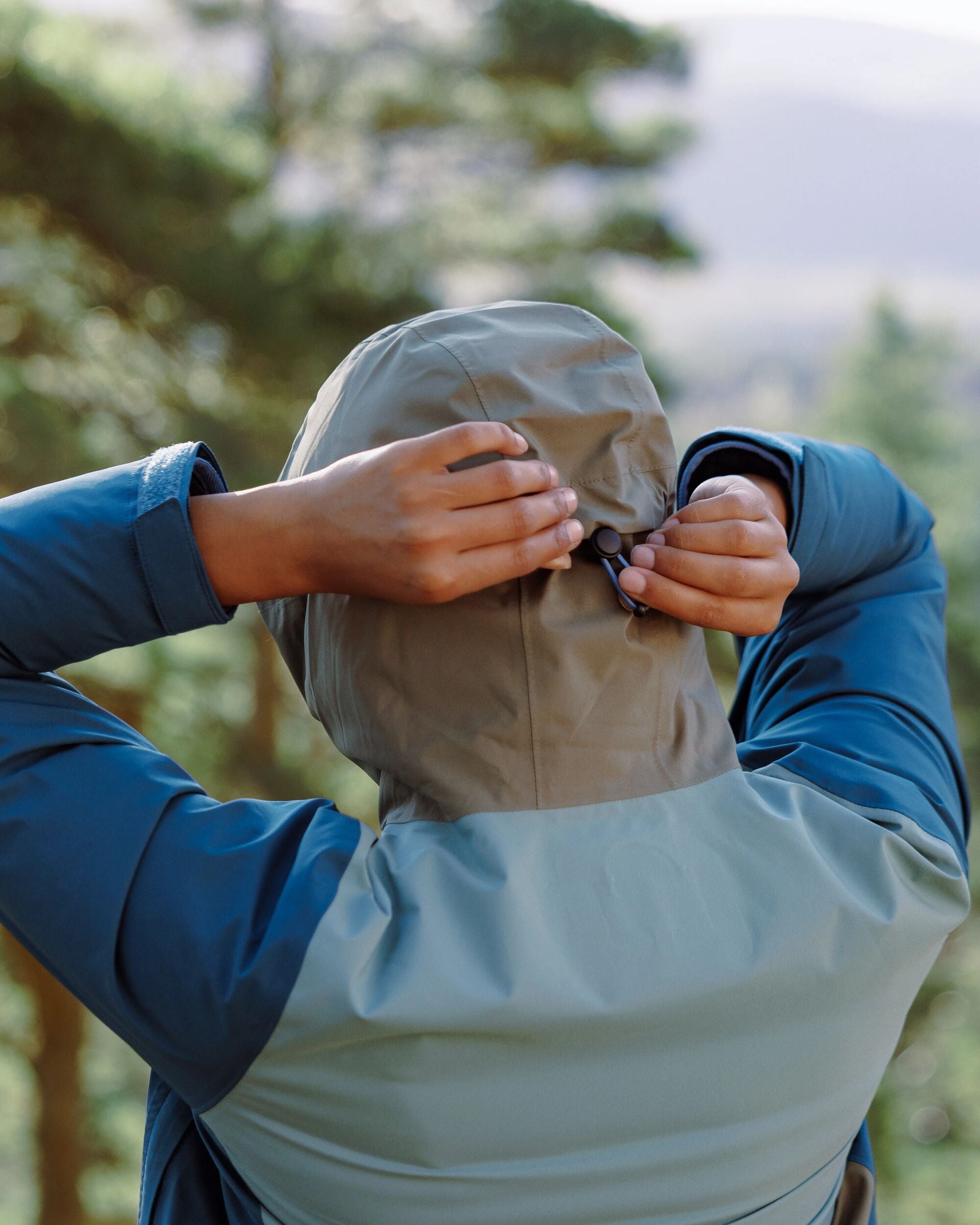 Rainstorm Recycled Waterproof Jacket - Tidal Blue/Arctic/Dusty Olive - Lifestyle