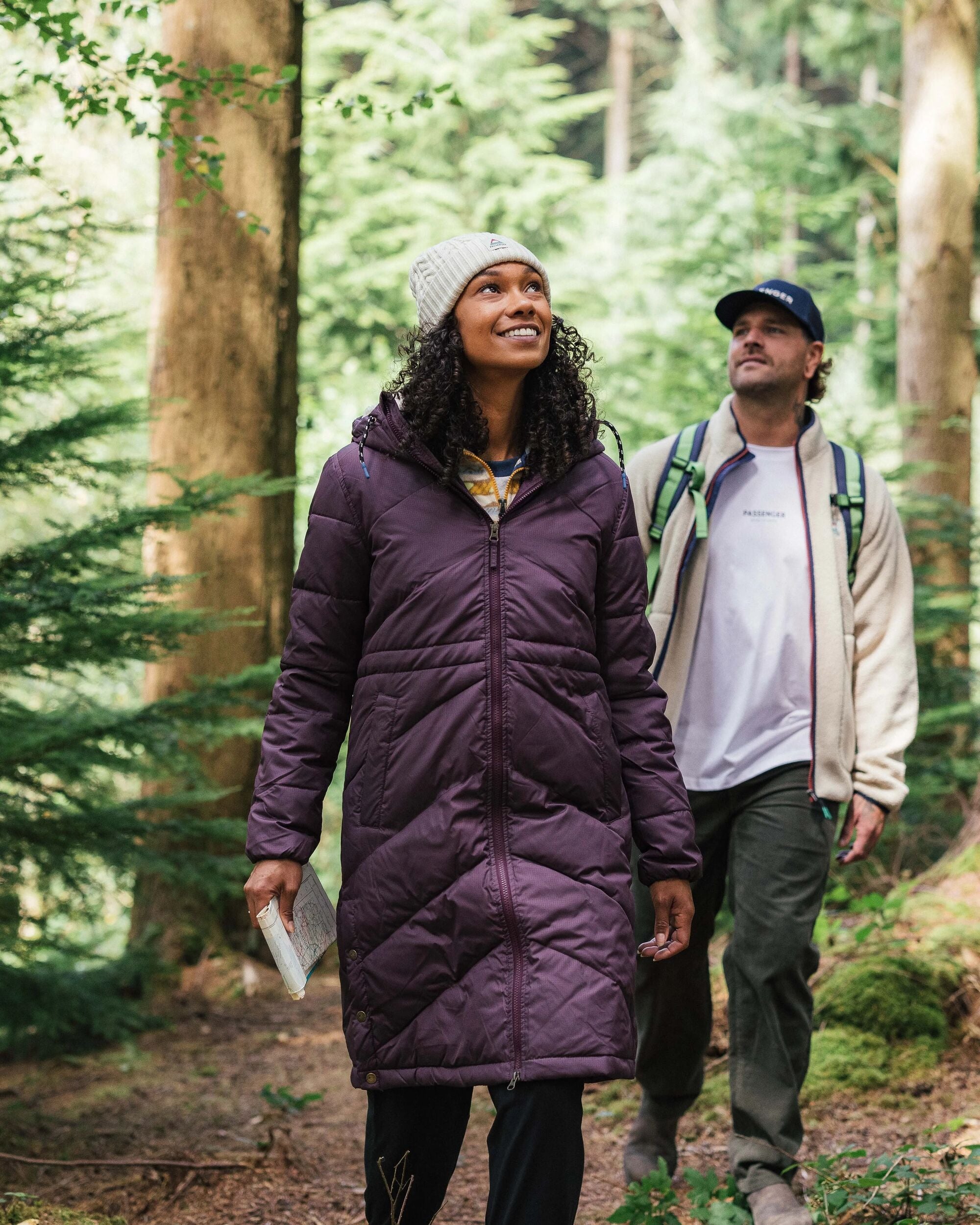 Kinsey Recycled Jacket - Deep Plum - Lifestyle