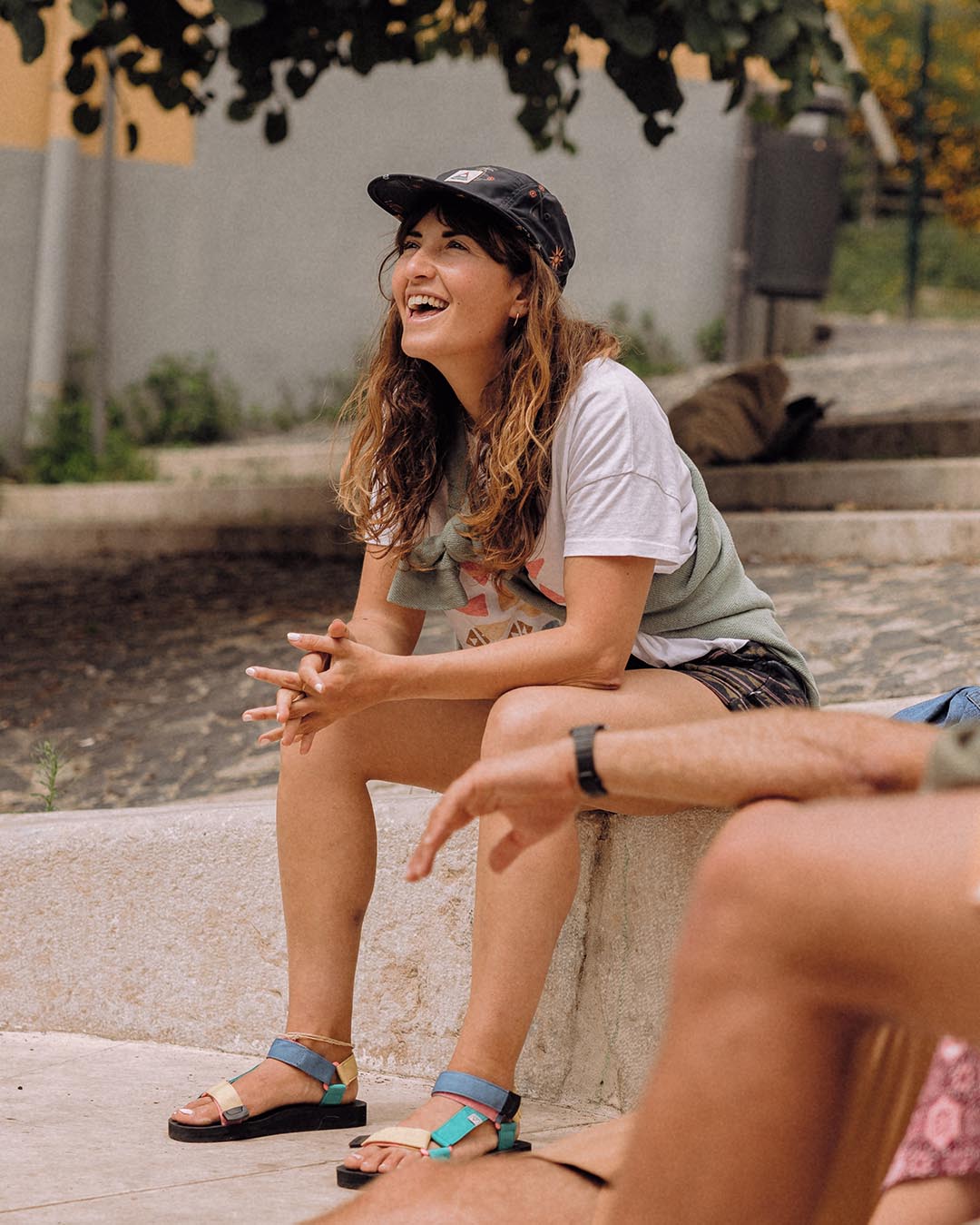 Aventura Recycled 5 Panel Cap - Black - Lifestyle - Female