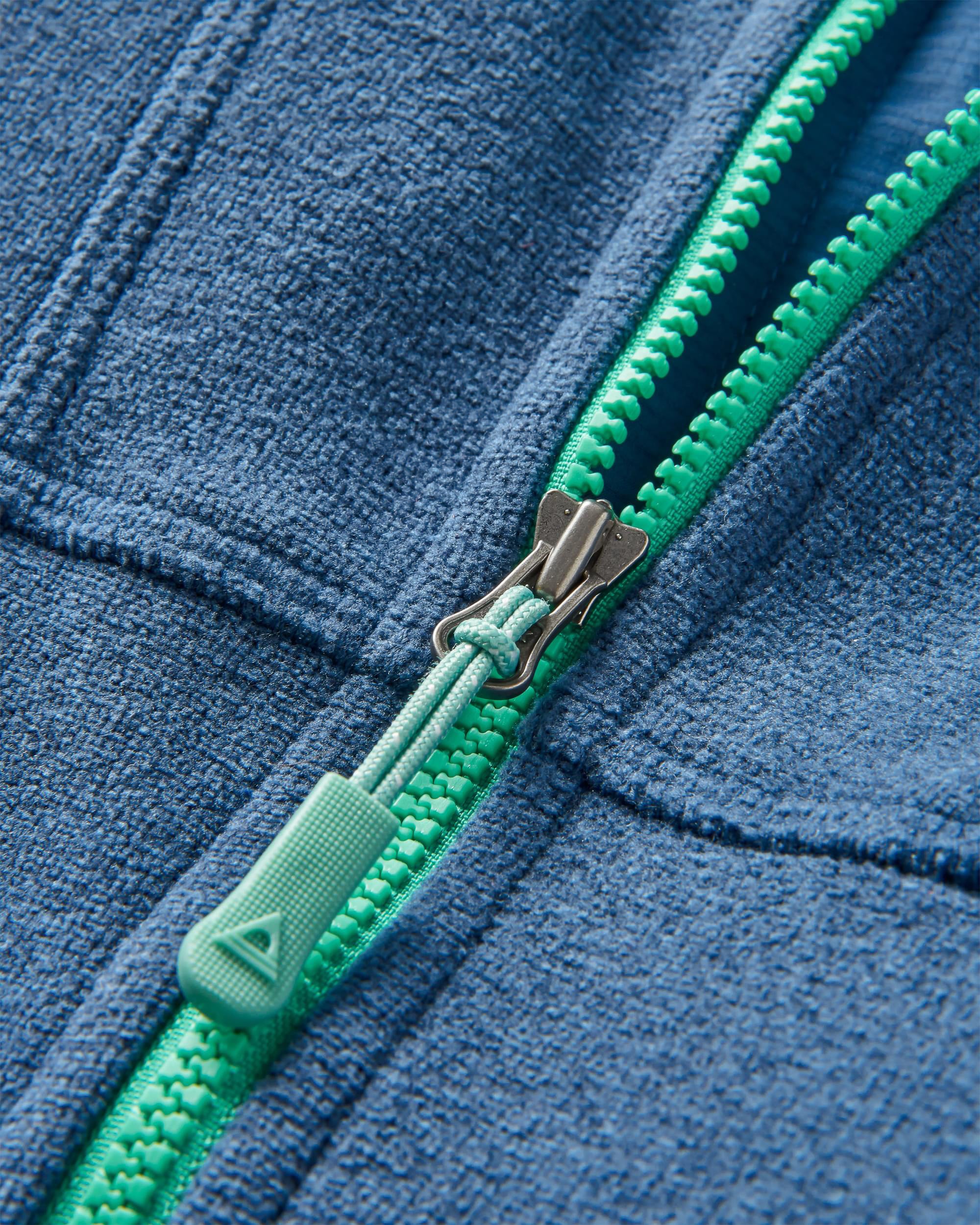 Pinegrove Recycled Polartec® Fleece Hoodie - Dark Denim Marl - Flatlay