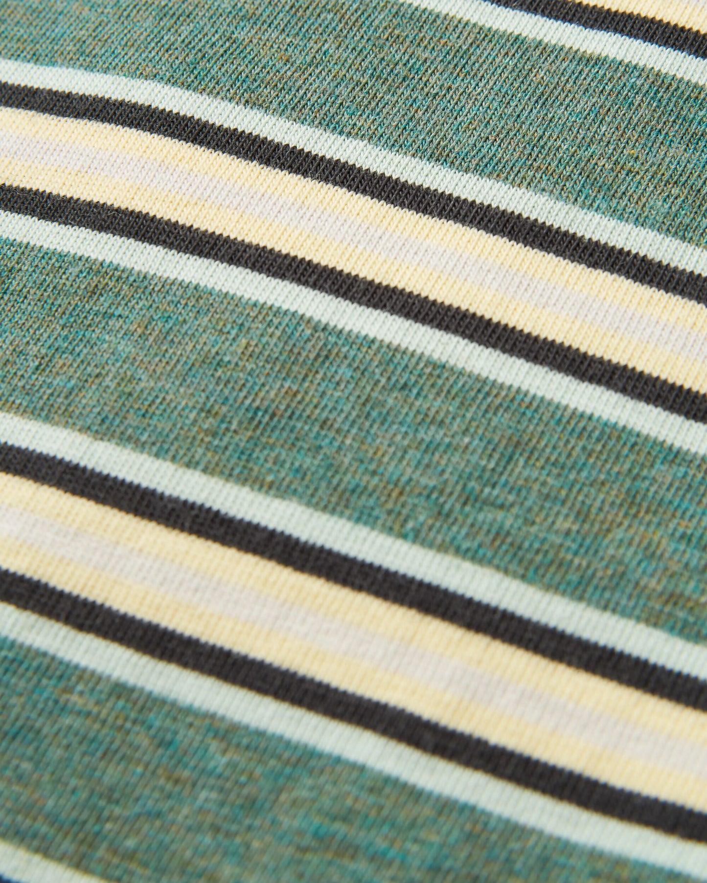 Retro Recycled Cotton Relaxed Fit T-Shirt - Deep Ocean Multi Stripe - Flatlay