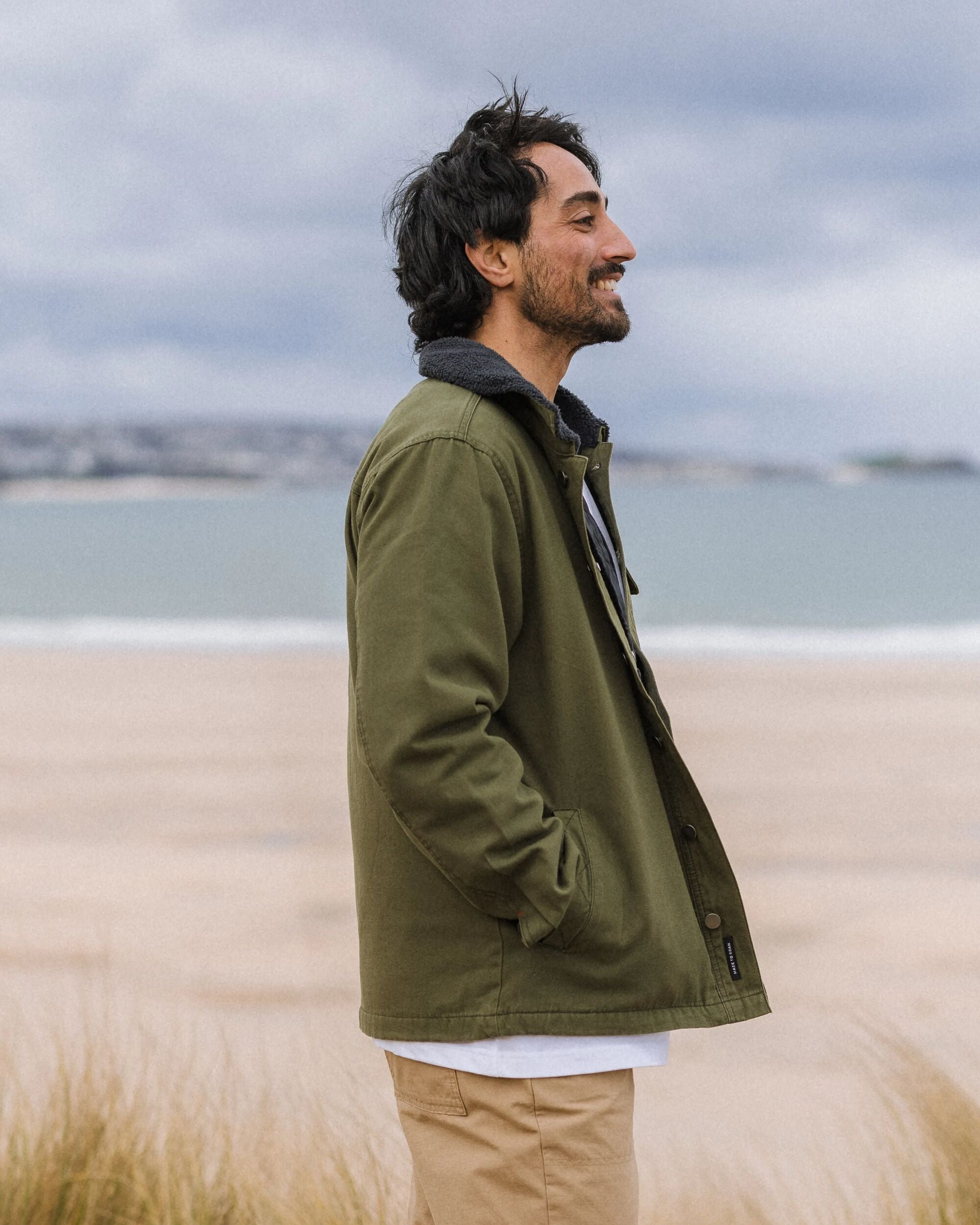 Falcon Organic Cotton Jacket - Khaki - Lifestyle