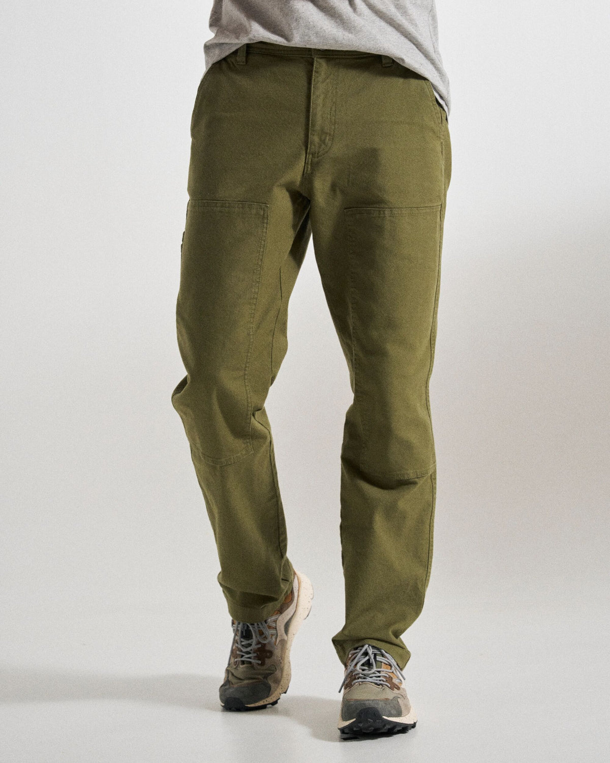 Vantage Cotton Canvas Trouser - Khaki - Studio Model