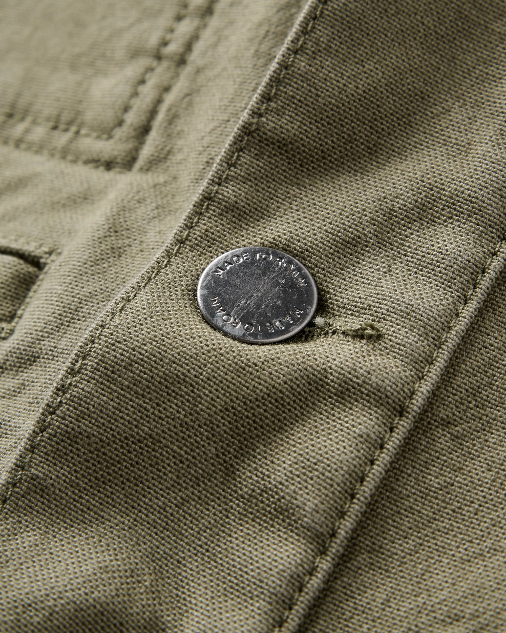 Vantage Lined Organic Cotton Canvas Jacket - Dusty Olive - Flatlay
