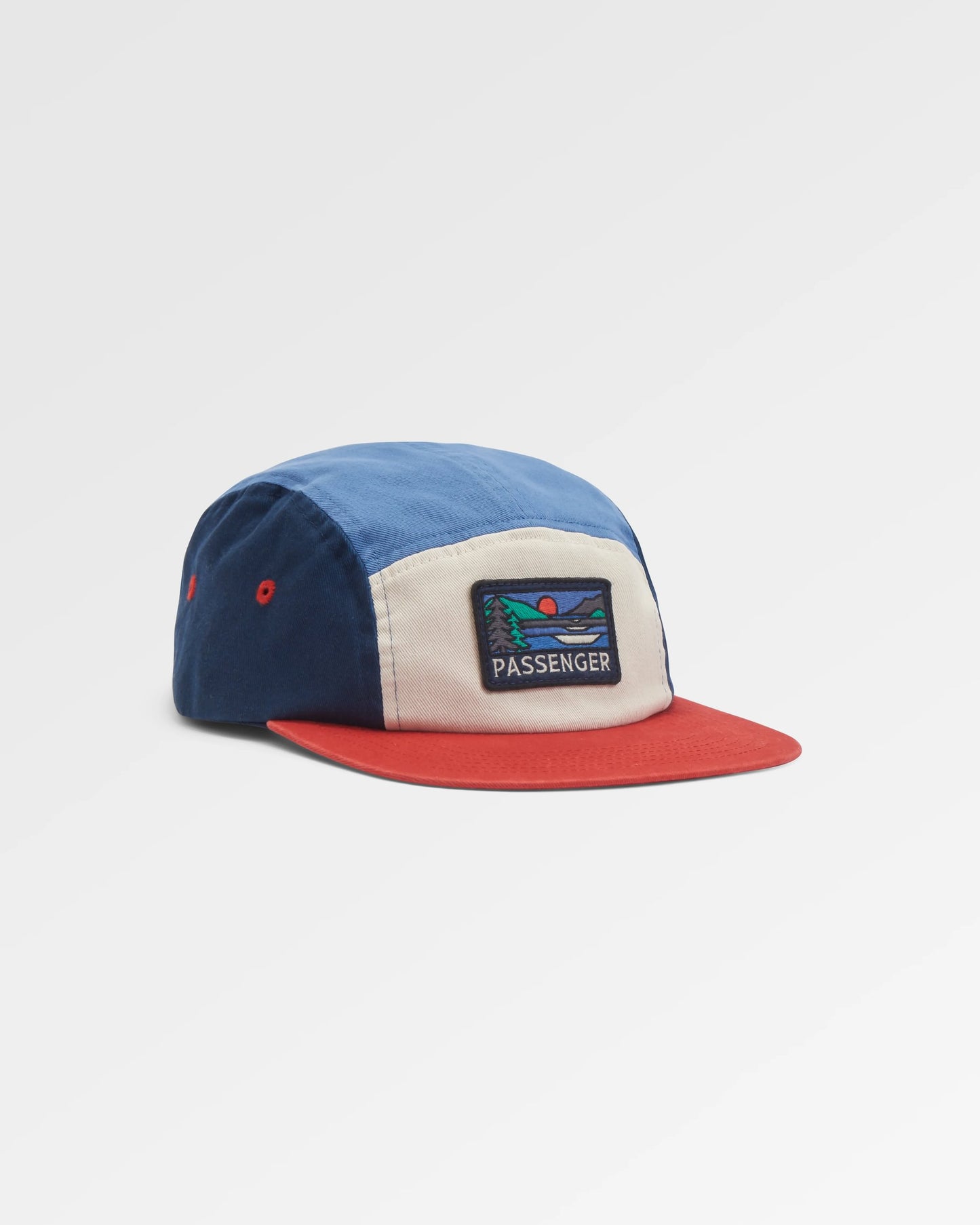 Roamer Recycled 5 Panel Cap - Moonlight Blue Multi - Flatlay