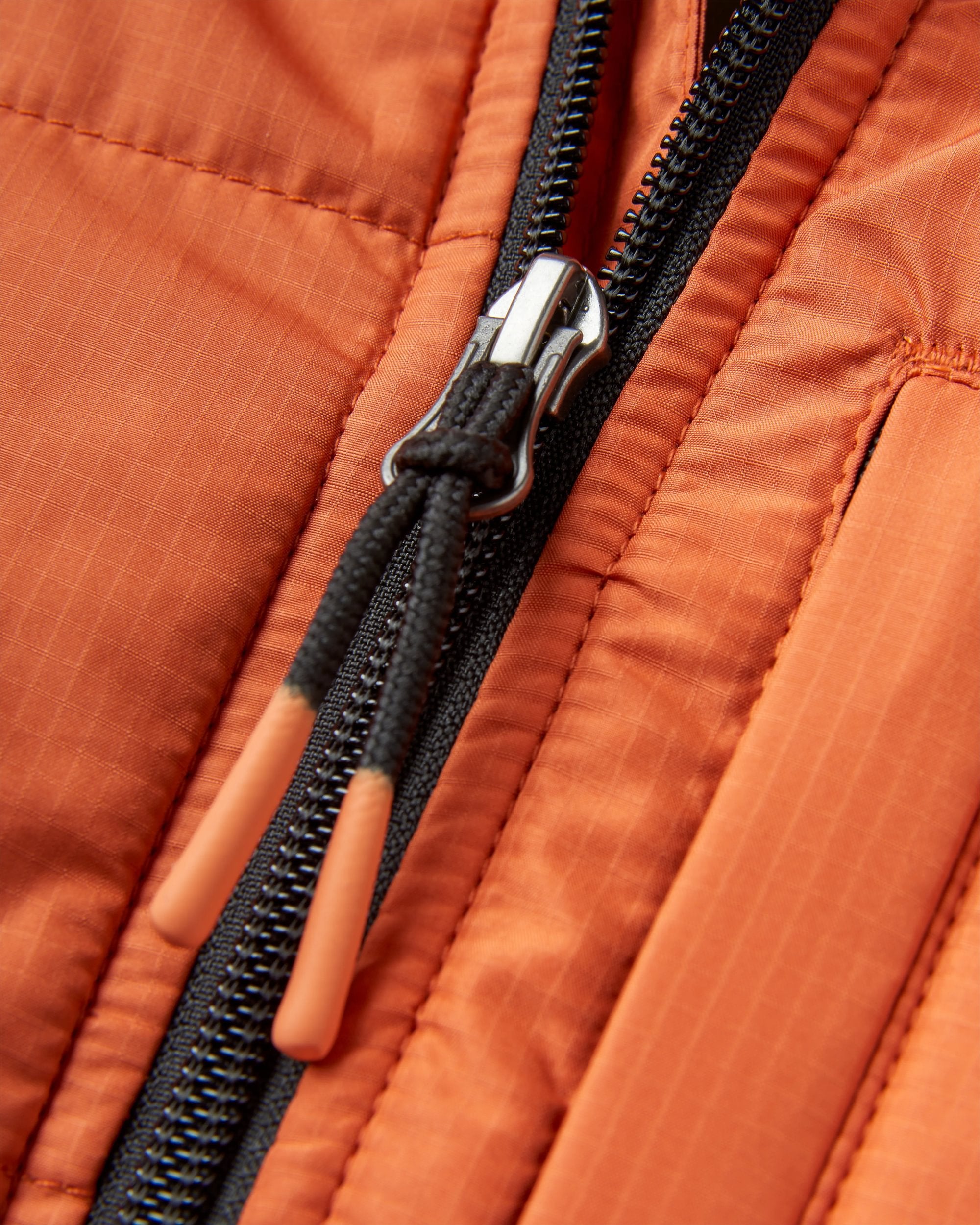 Dylan Recycled Insulated Full Zip Jacket - Burnt Orange - Flatlay