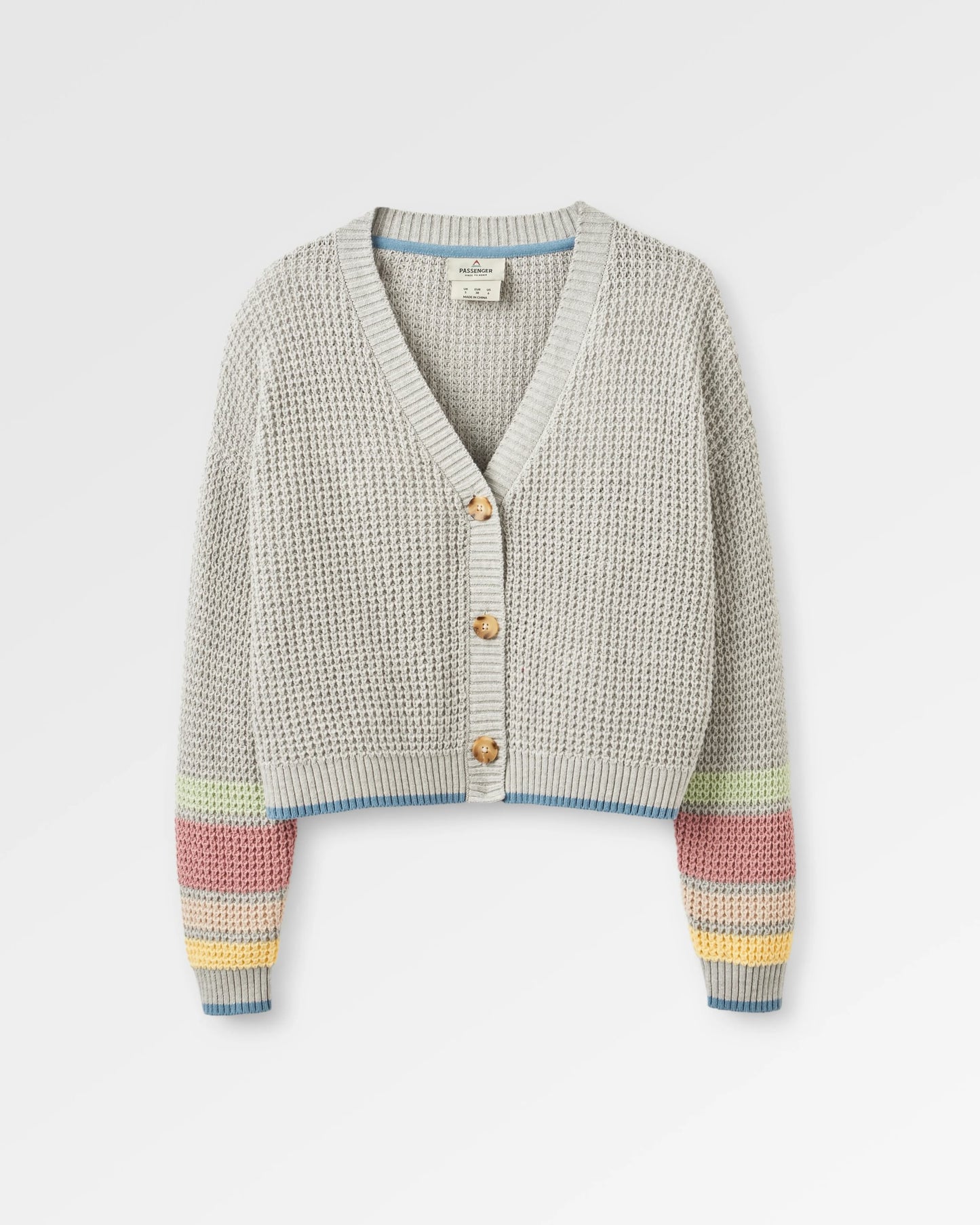 Serenity Knitted Cardigan - Grey Marl - Flatlay