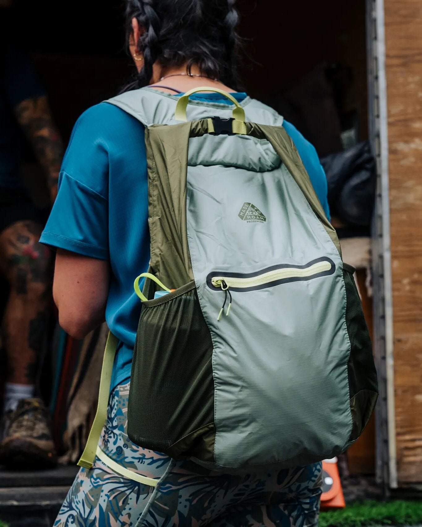 Trail Light Recycled Packable Backpack - Khaki - Lifestyle