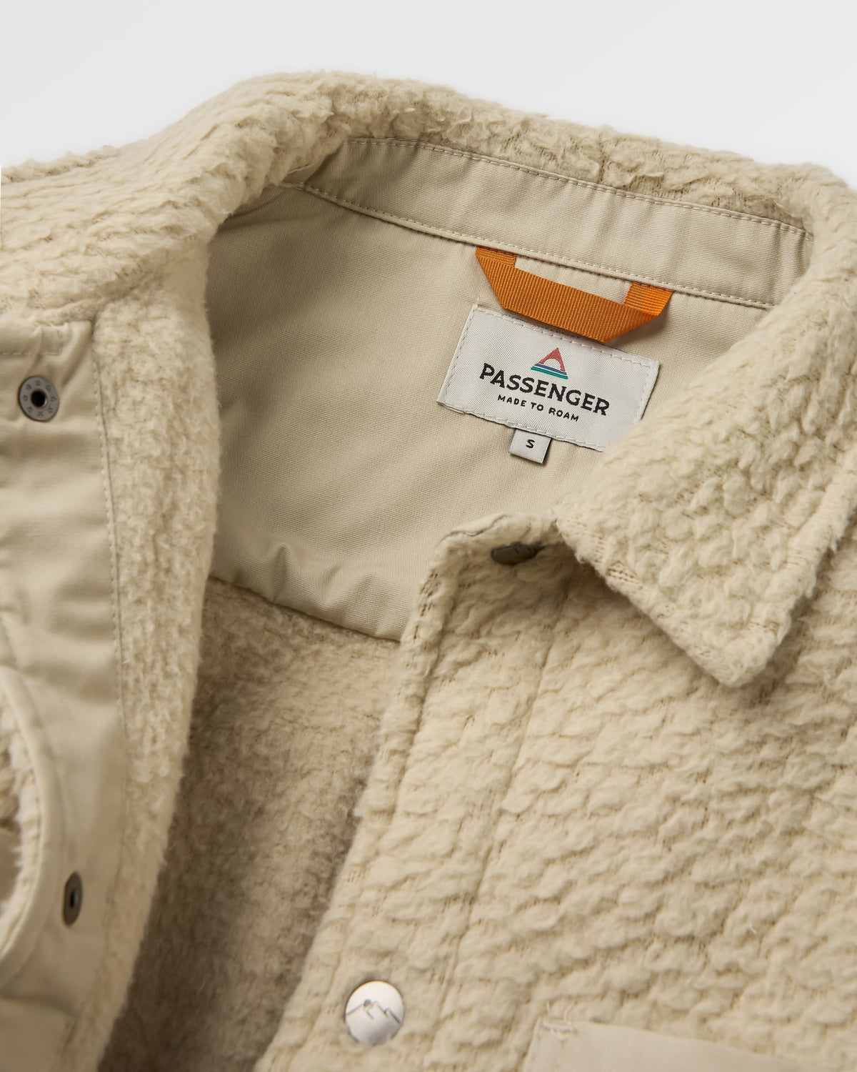 Rappel Sherpa Oversized Shirt - Oatmeal - Flatlay