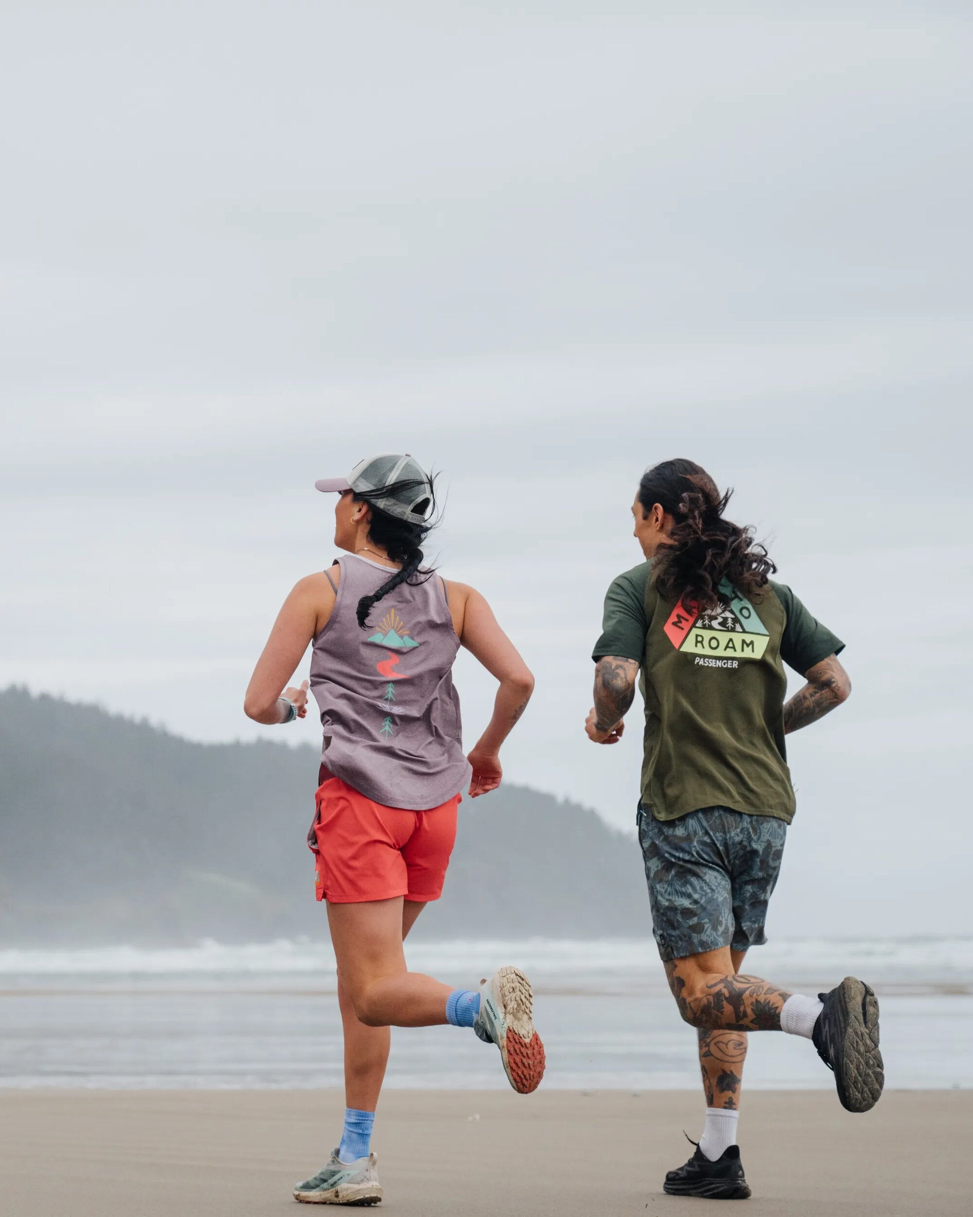 Dawn To Dusk Recycled Active T-shirt - Khaki - Lifestyle