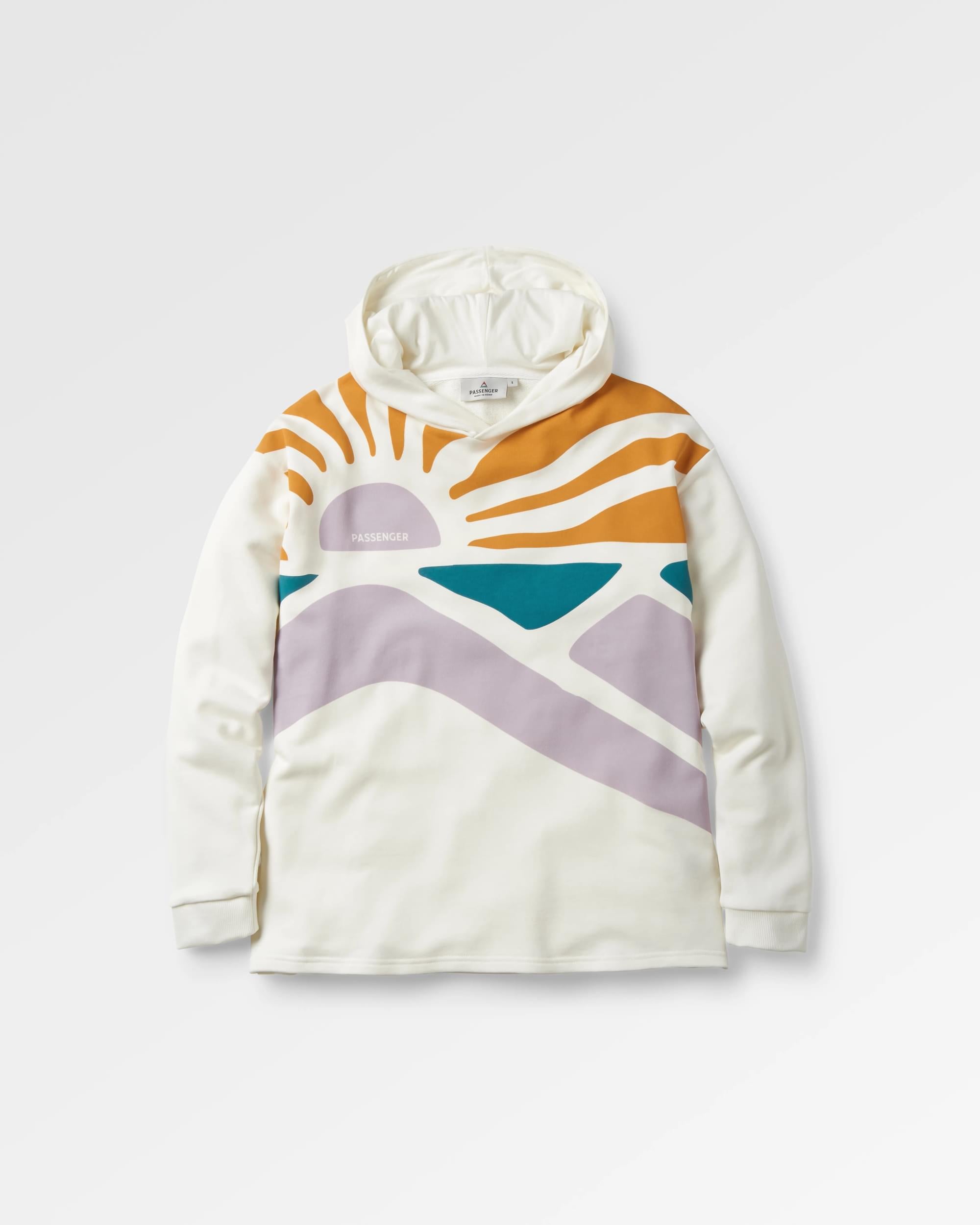 Sunsets Organic Cotton Hoodie - Marshmallow - Flatlay