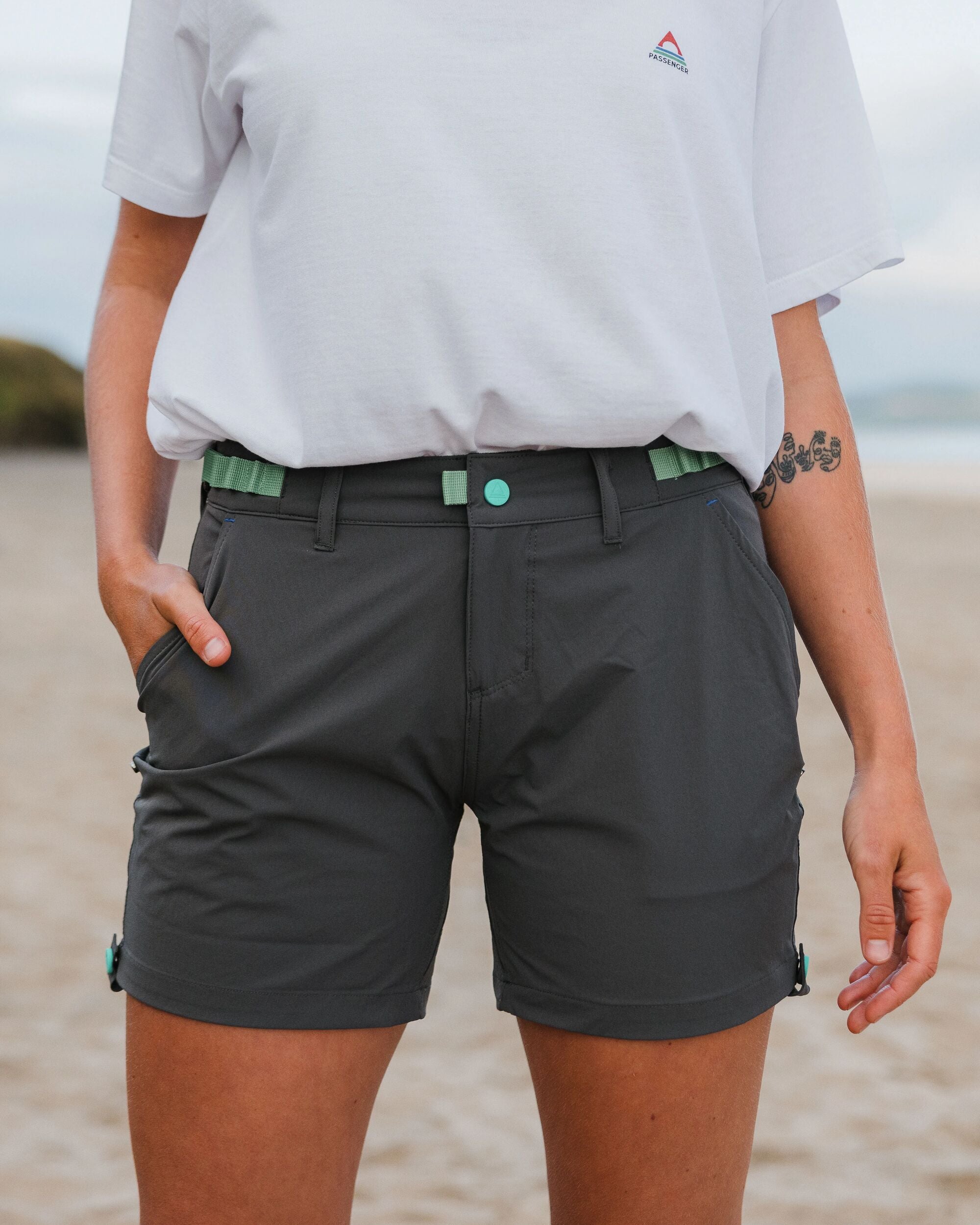 365 Trail Roll-Up Short - Charcoal - Lifestyle