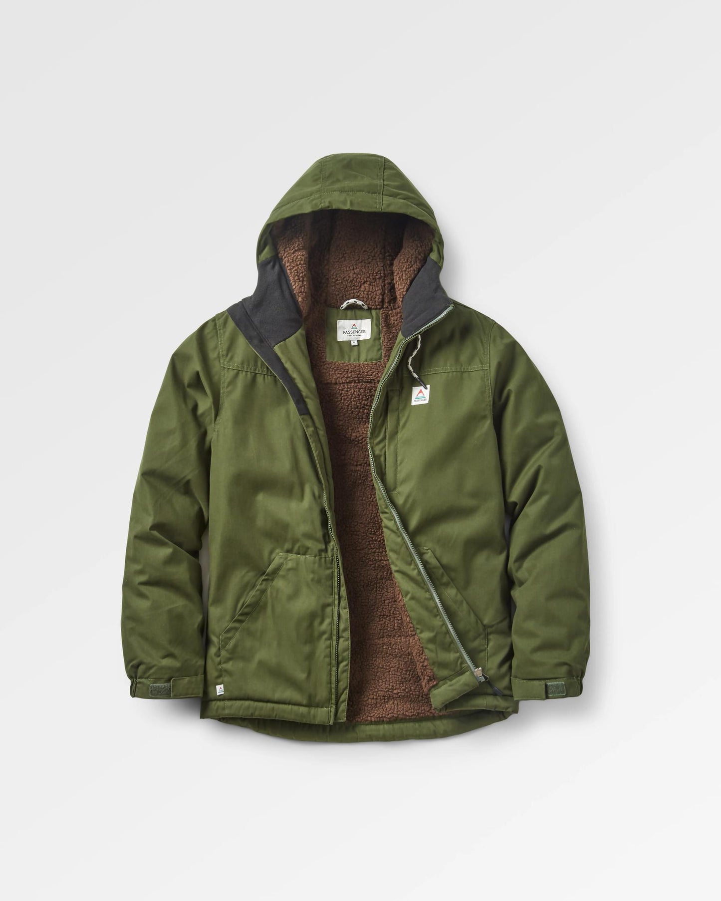Discover Recycled Sherpa Lined Jacket - Fir Tree - Flatlay