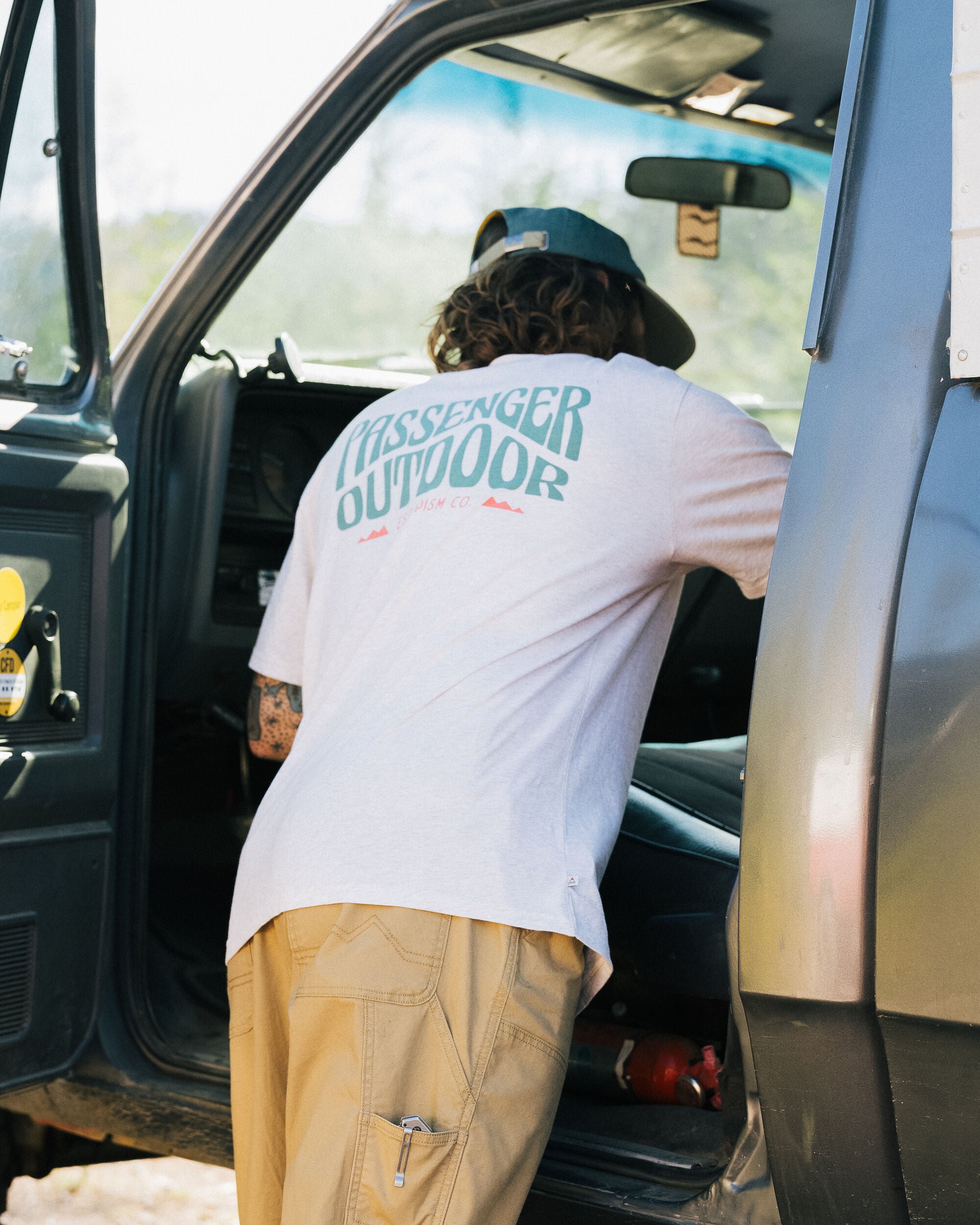 Yuca Organic Cotton T-Shirt - Birch Marl - Lifestyle