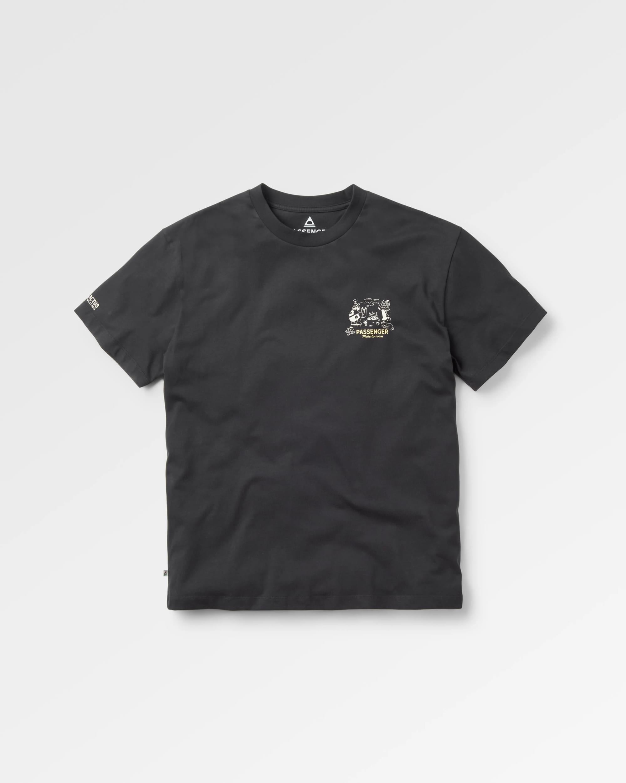 Better Outside Organic Relaxed Fit T-Shirt - Black - Flatlay