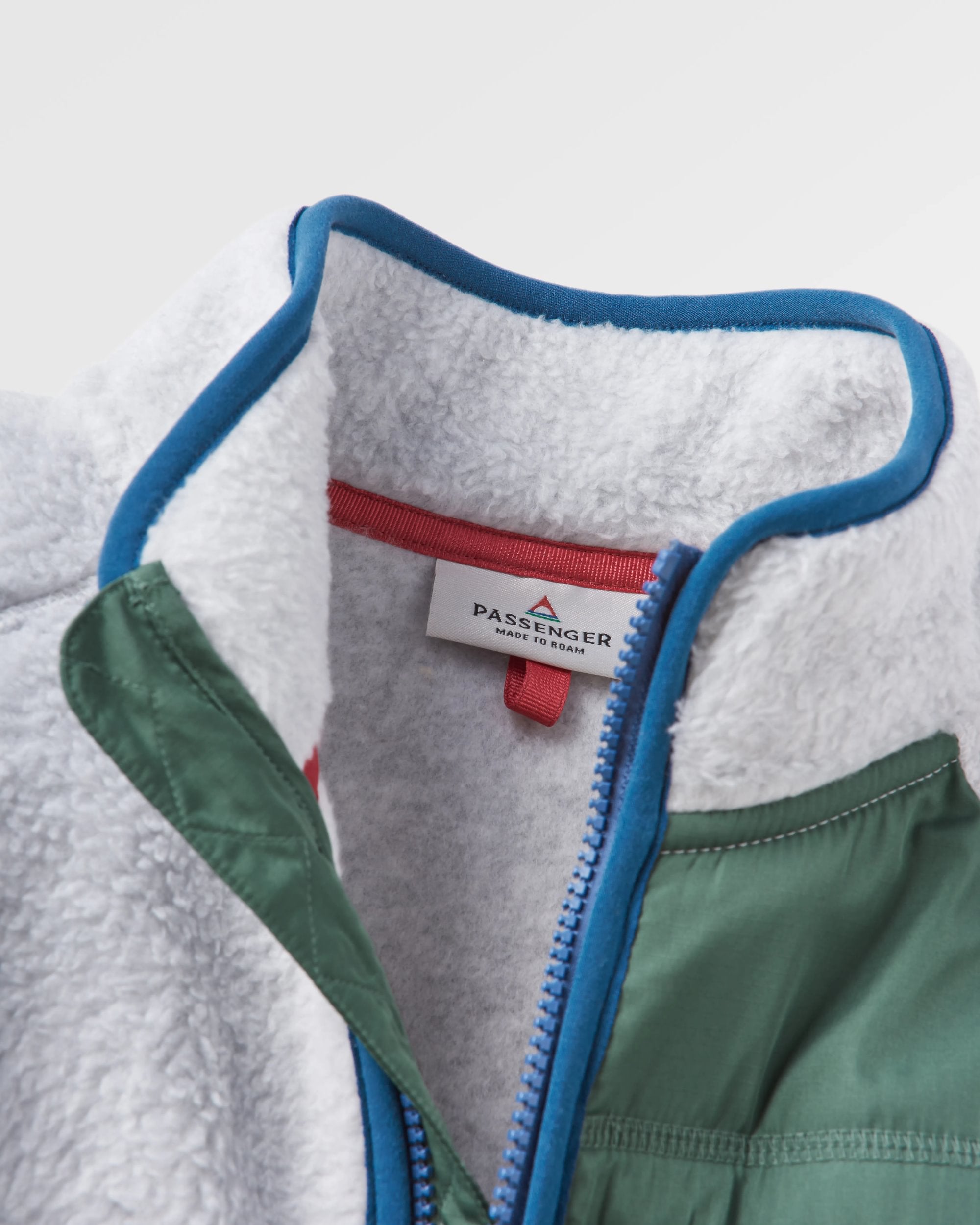 Offgrid 1/2 Zip Recycled Sherpa Fleece - Grey Marl 2 - Flatlay