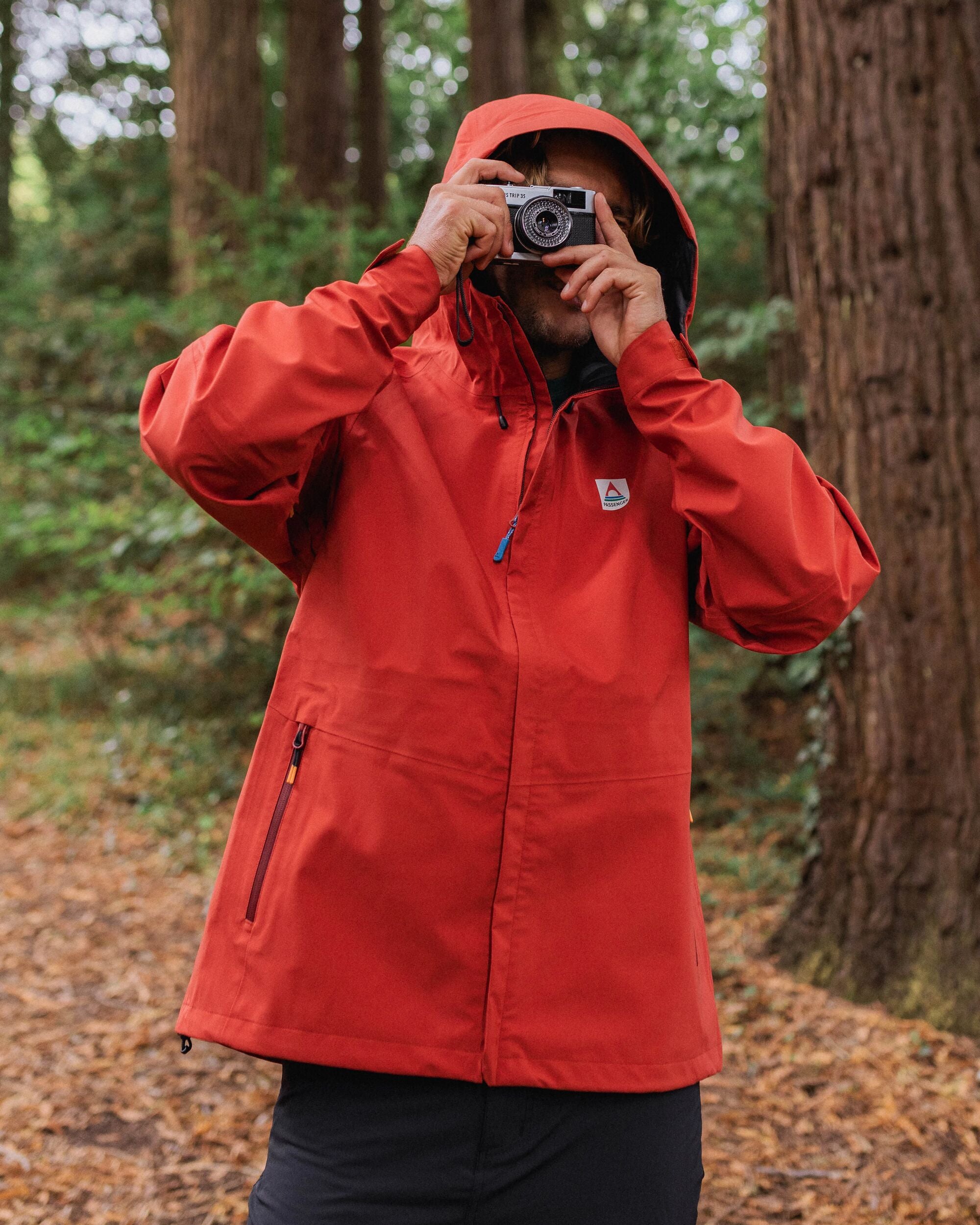 Five Season Recycled Waterproof Jacket - Red Ochre - Lifestyle