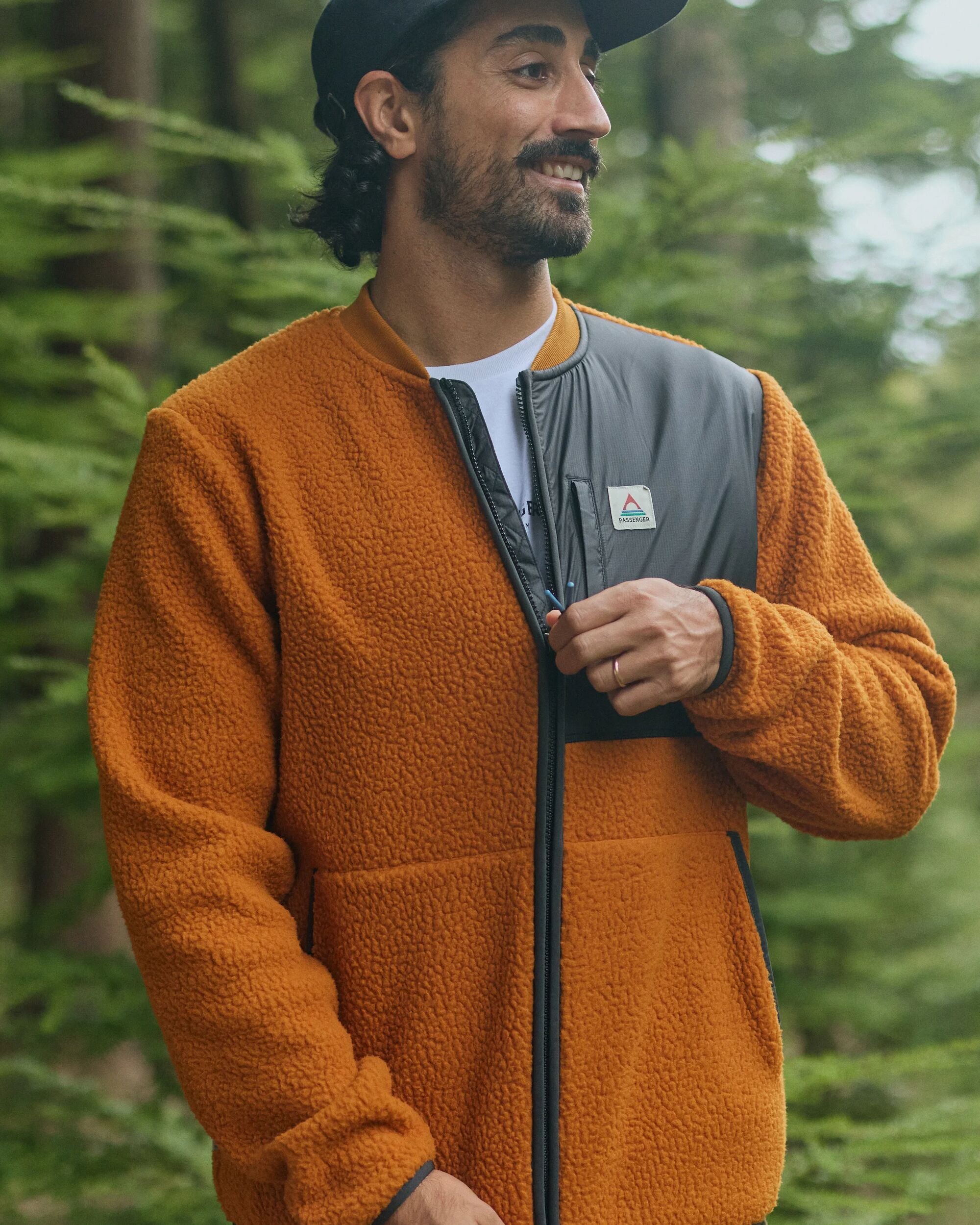 Reconnect Recycled Sherpa Fleece - Retro Orange - Lifestyle