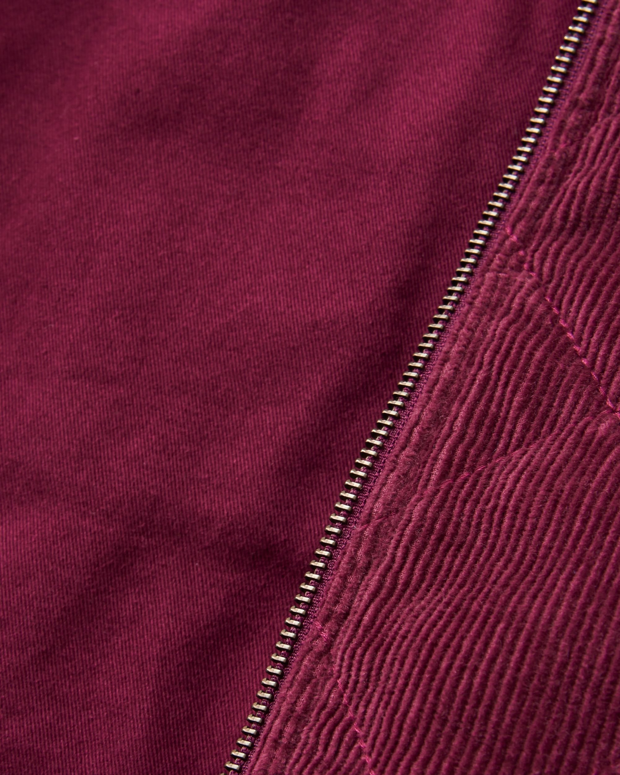 Lucia Quilted Cord Jacket - Fig - Flatlay