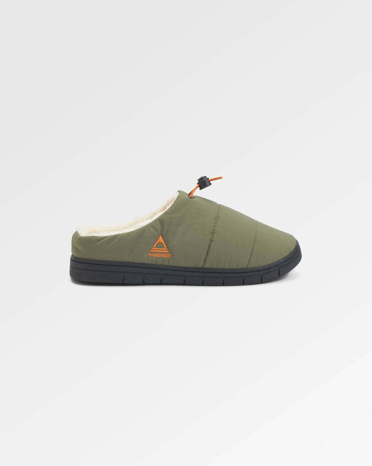 Step Out Men's Fleece Lined Slipper - Dusty Olive - Flatlay